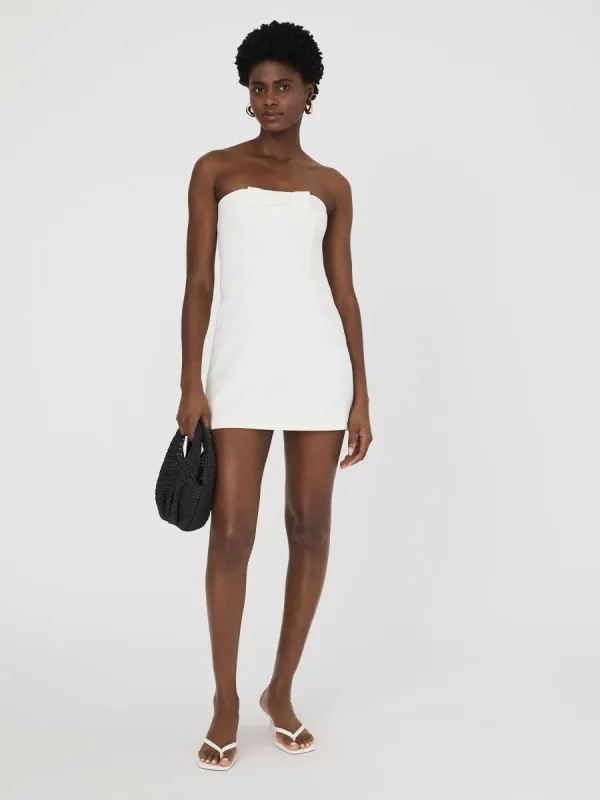 Whisper Strapless Bow Mini Dress sold by French Connection