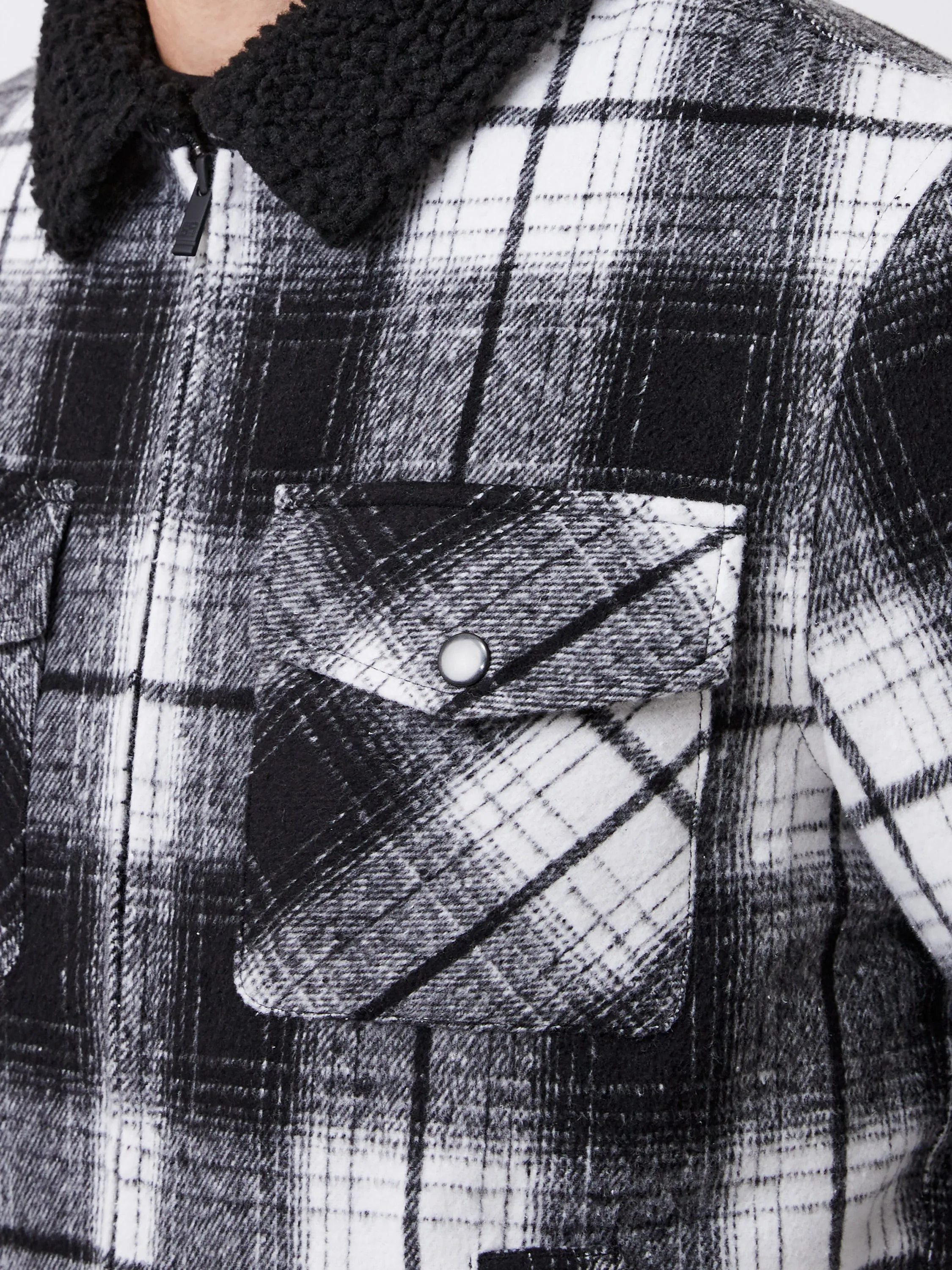 Borg Collar Checked Jacket sold by French Connection product image thumbnail 2