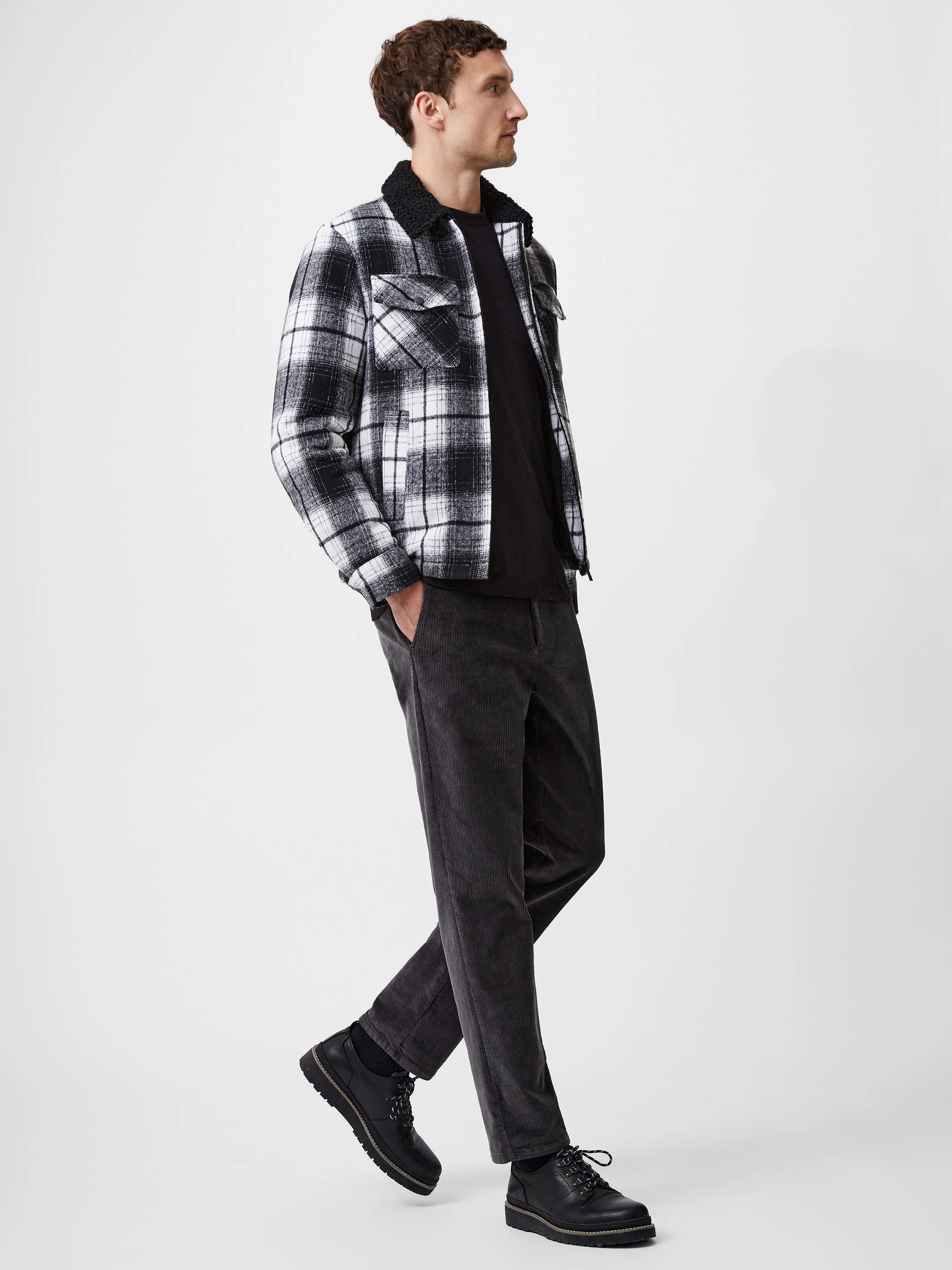 Borg Collar Checked Jacket sold by French Connection product image thumbnail 3