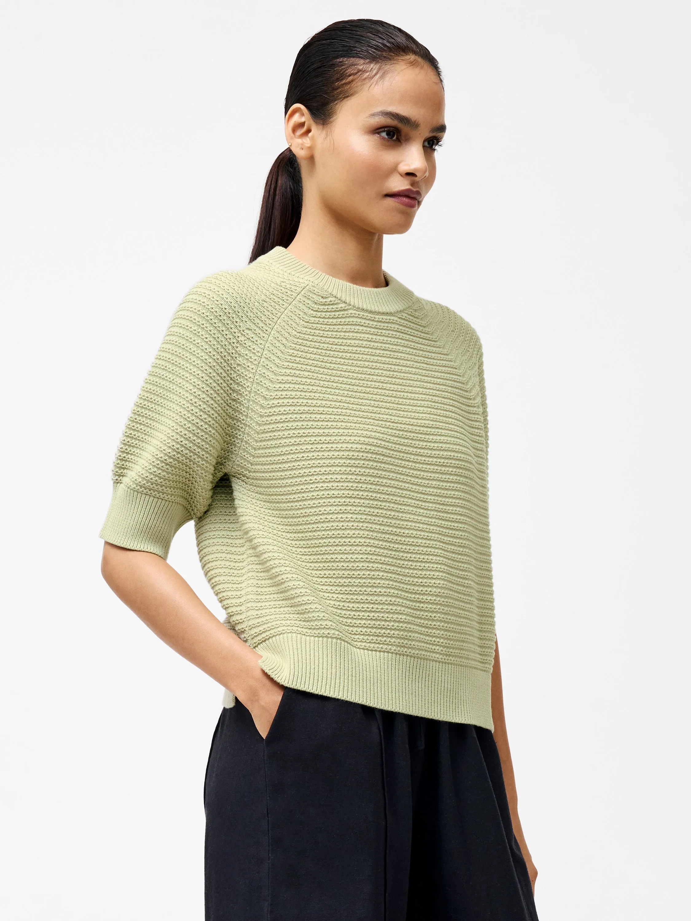 Lily Short Sleeve High Neck Top sold by French Connection