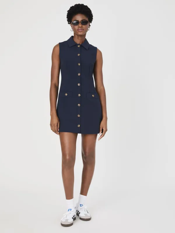 Azra Twill Sleeveless Button Down Dress sold by French Connection