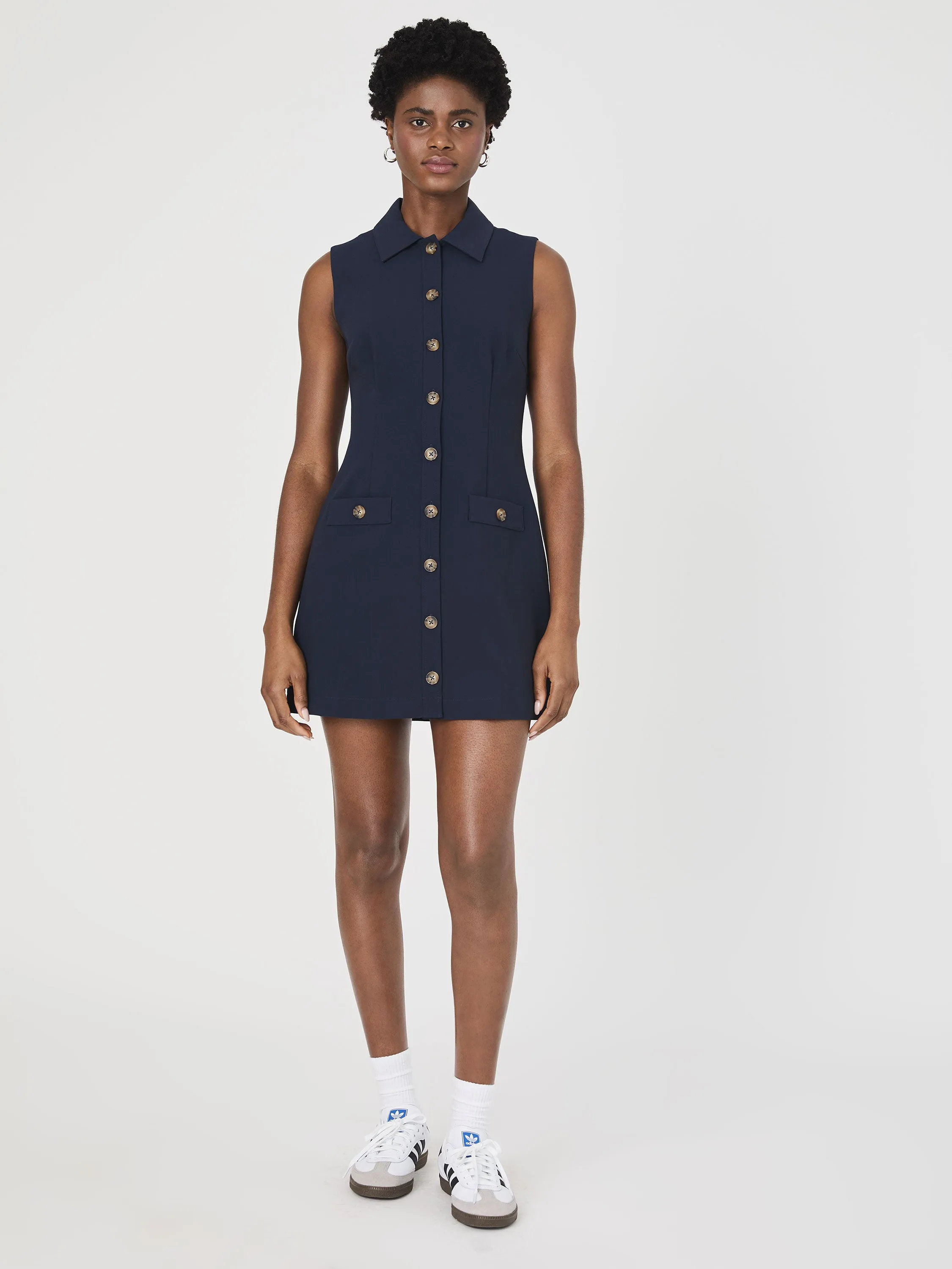 Azra Twill Sleeveless Button Down Dress sold by French Connection product image thumbnail 5
