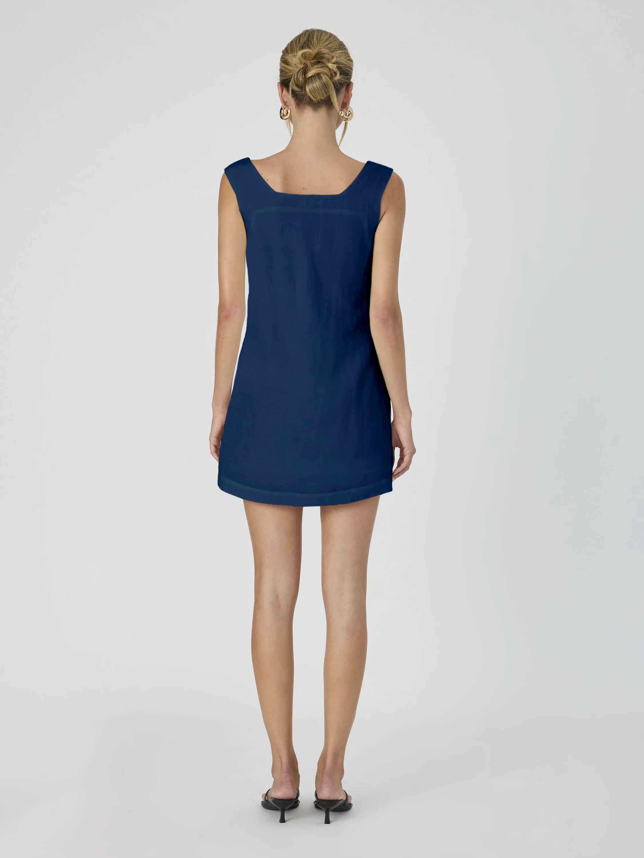 Birdie Linen Square Neck Mini Dress sold by French Connection product image thumbnail 3