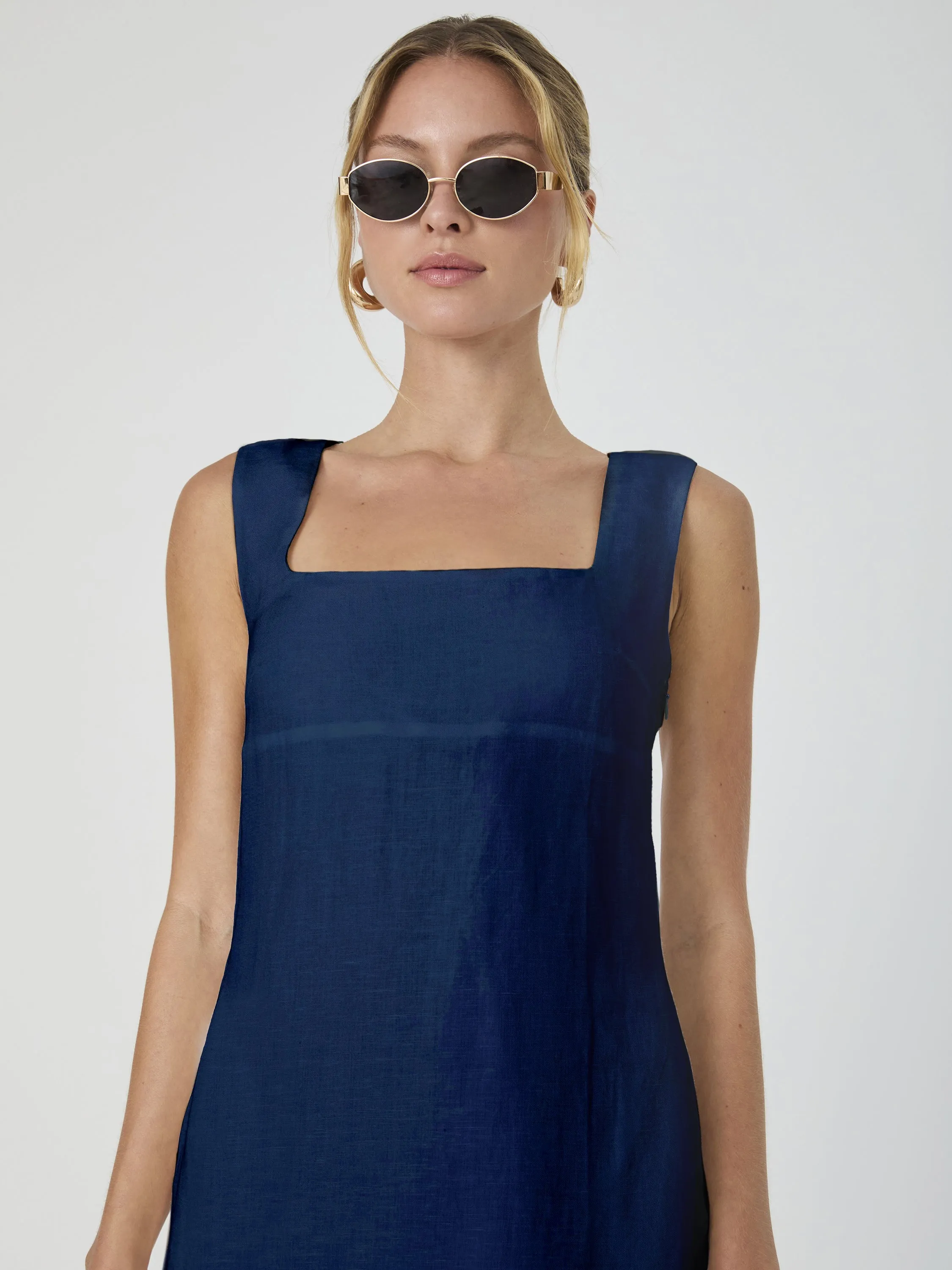 Birdie Linen Square Neck Mini Dress sold by French Connection product image thumbnail 2