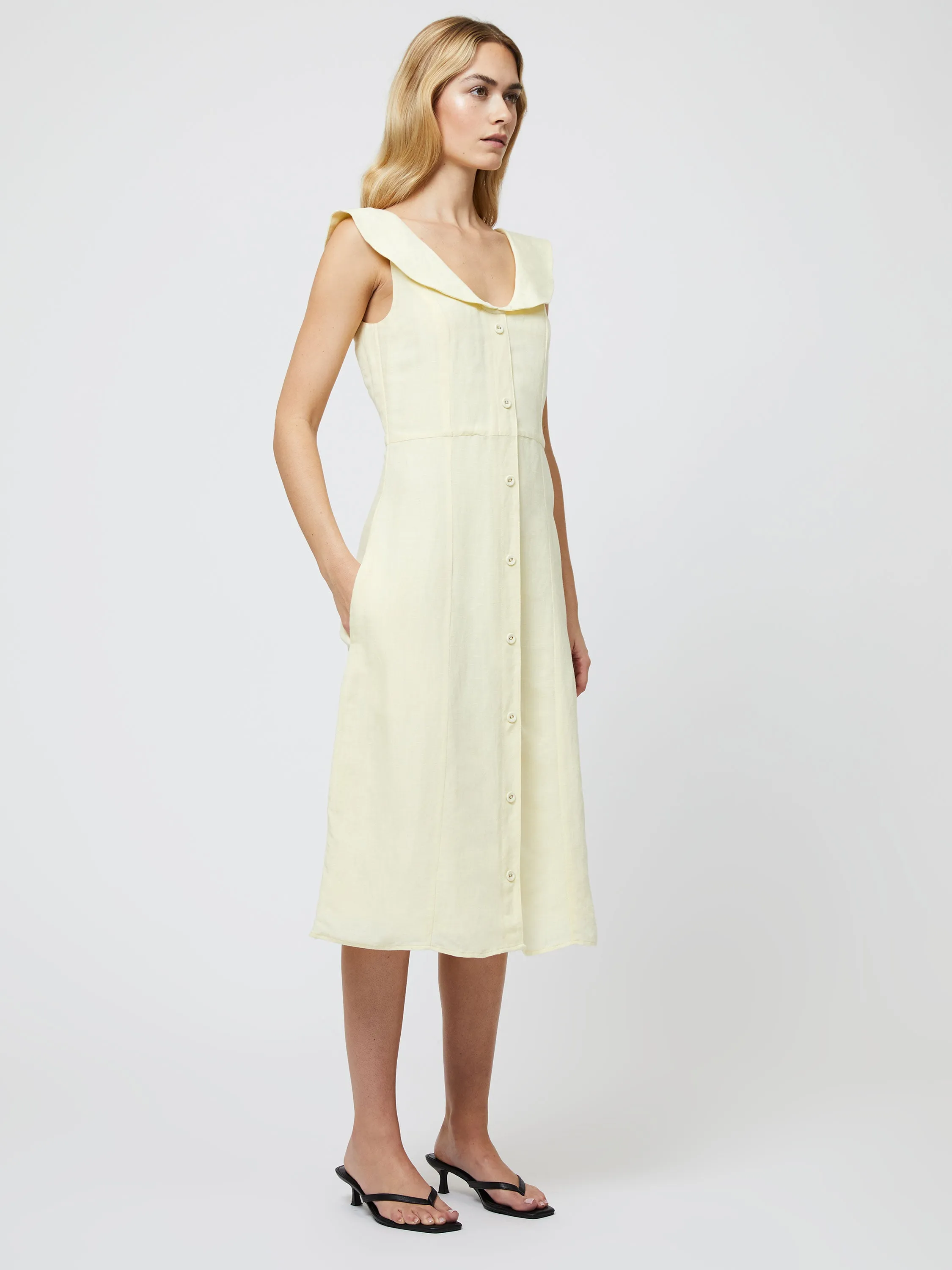 Birdie Linen V-Neck Dress sold by French Connection product image thumbnail 4