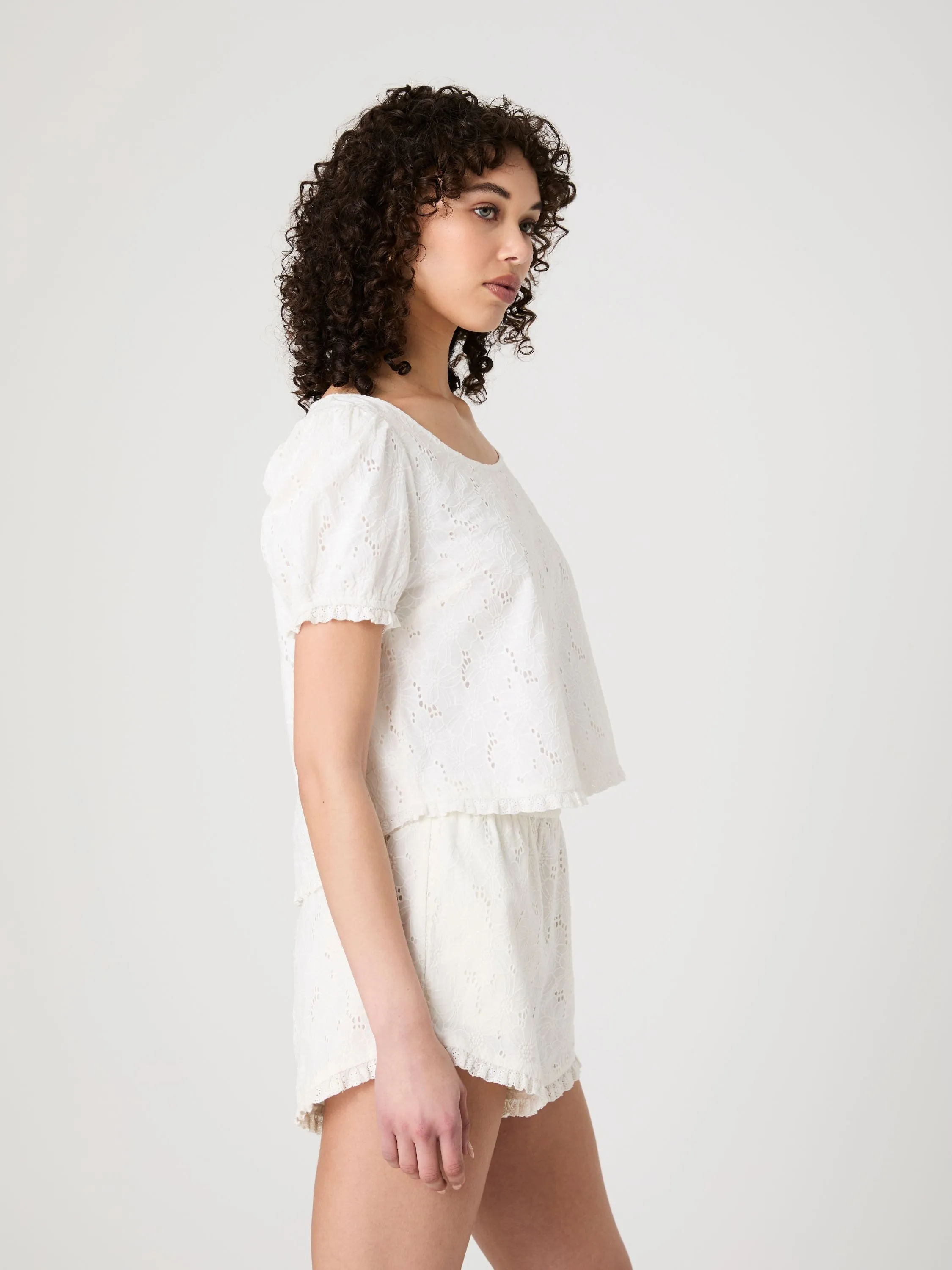 Eyelet Puff Sleeve Top sold by French Connection product image thumbnail 4