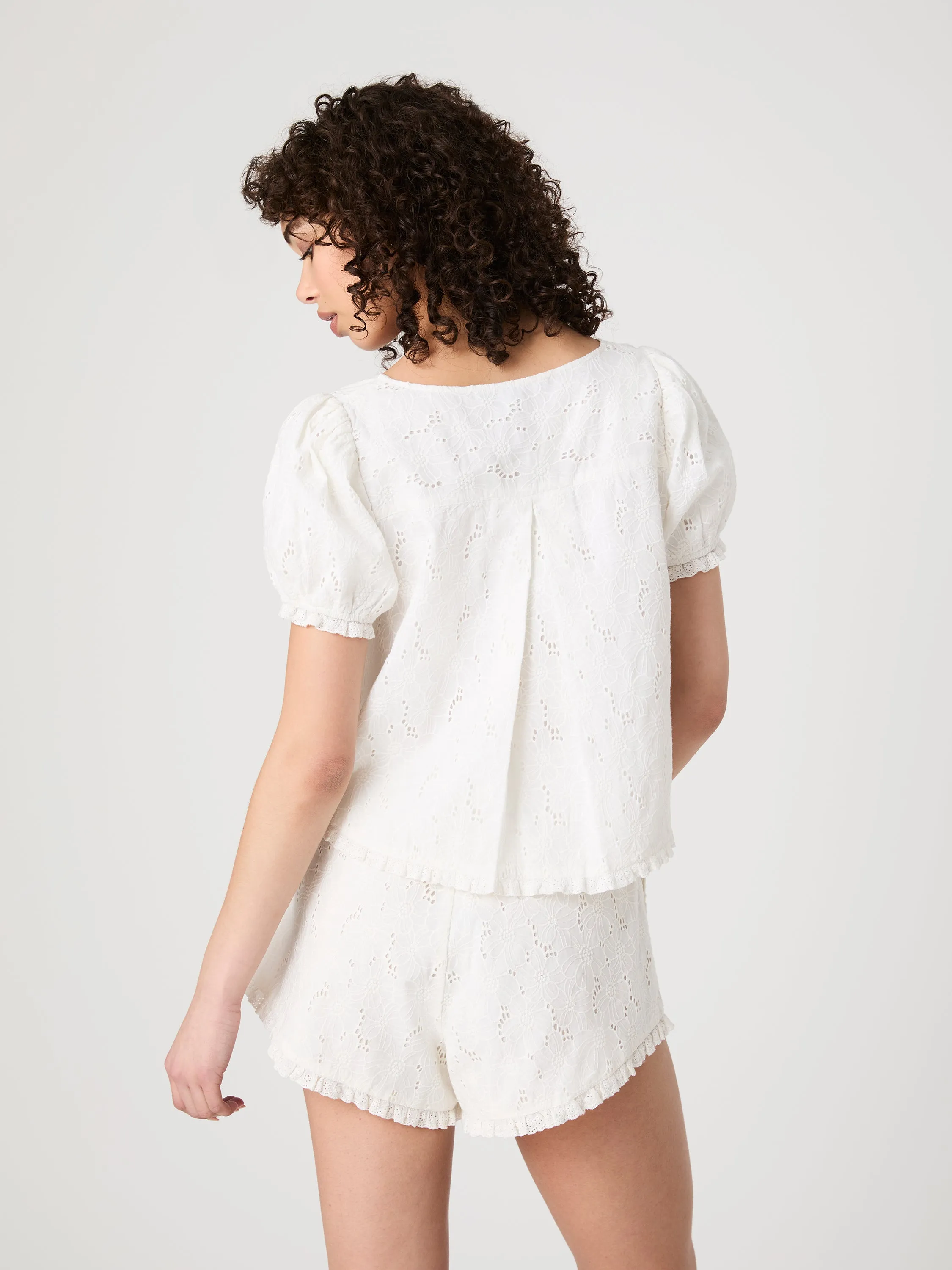 Eyelet Puff Sleeve Top sold by French Connection product image thumbnail 5