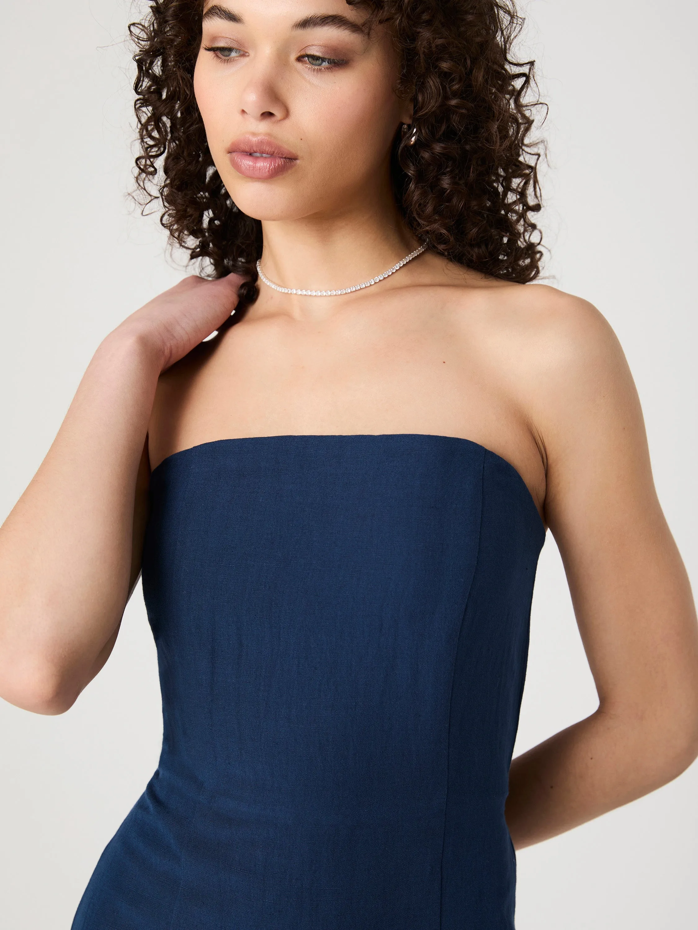 Birdie Linen Strapless Mini Dress sold by French Connection product image thumbnail 2