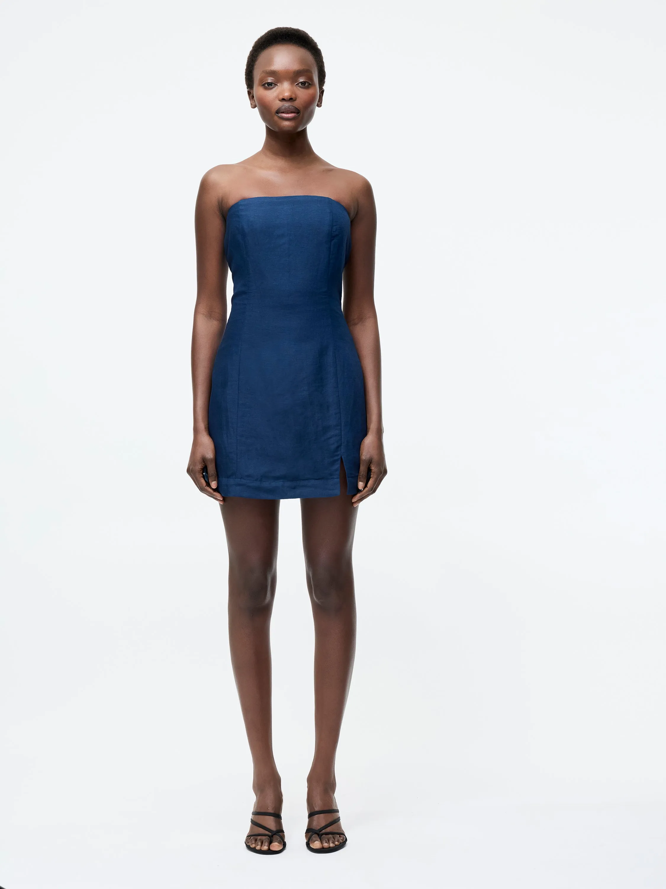 Birdie Linen Strapless Mini Dress sold by French Connection product image thumbnail 4