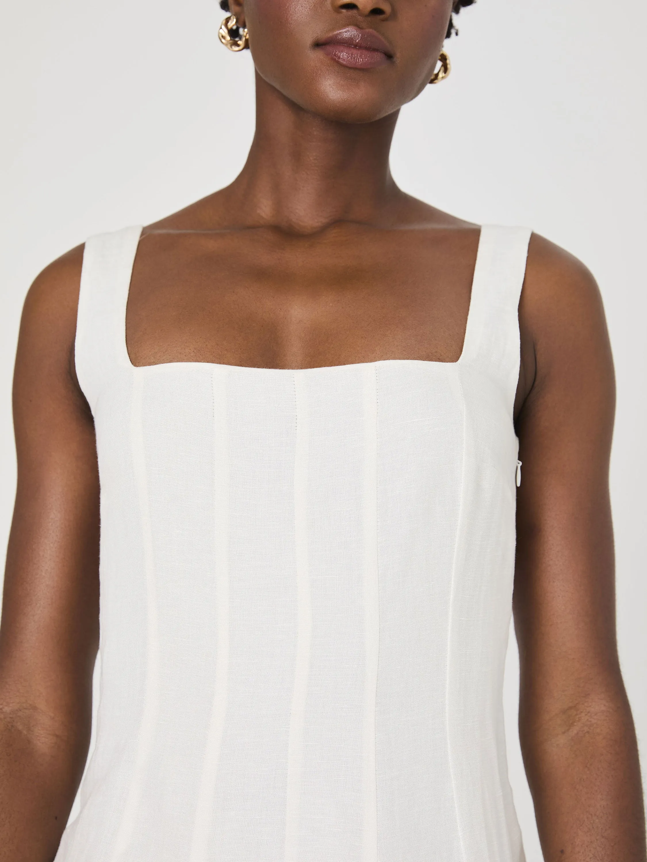 Birdie Linen Square Neck Midi Dress sold by French Connection product image thumbnail 2