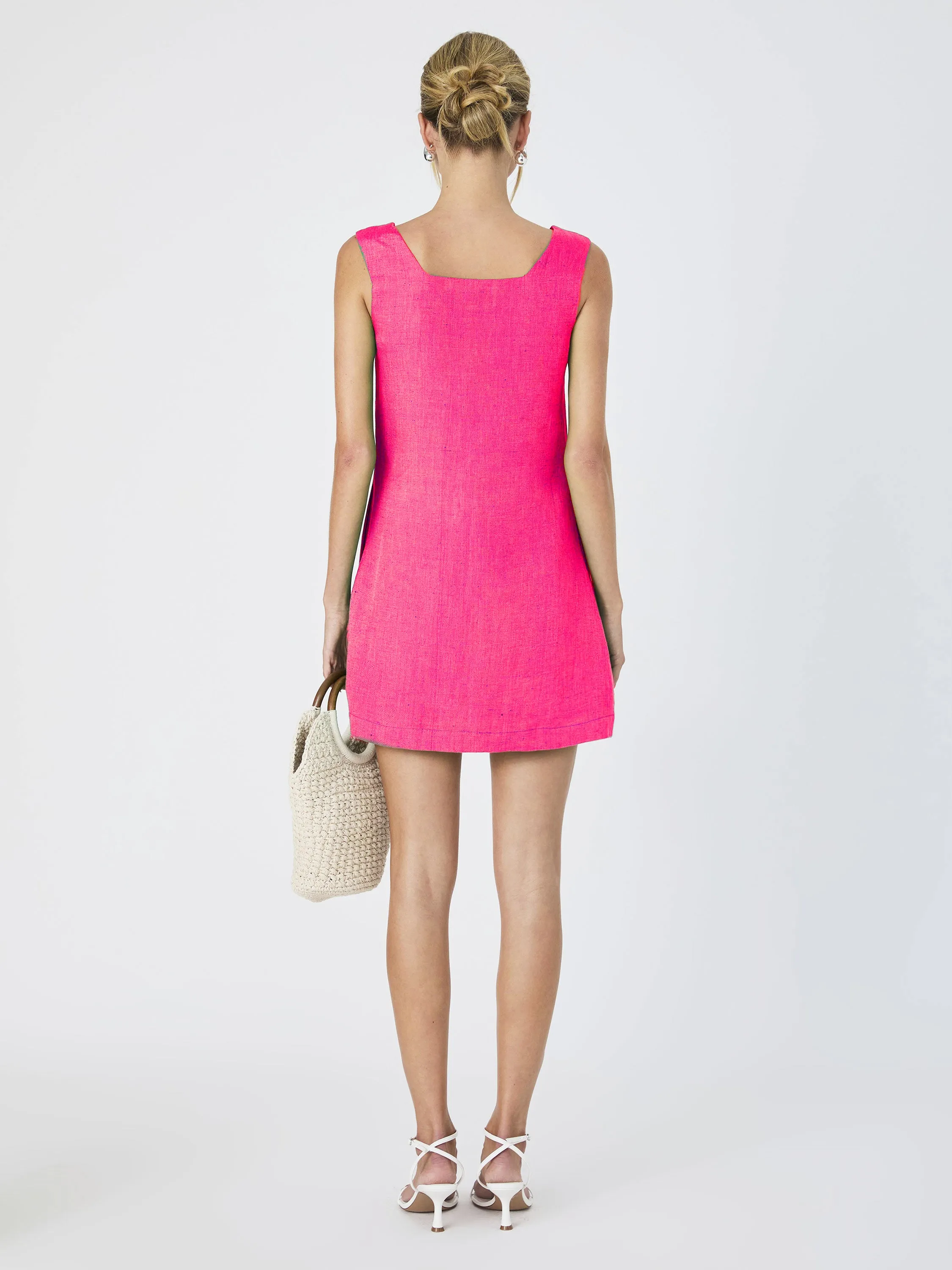 Birdie Linen Square Neck Mini Dress sold by French Connection product image thumbnail 3