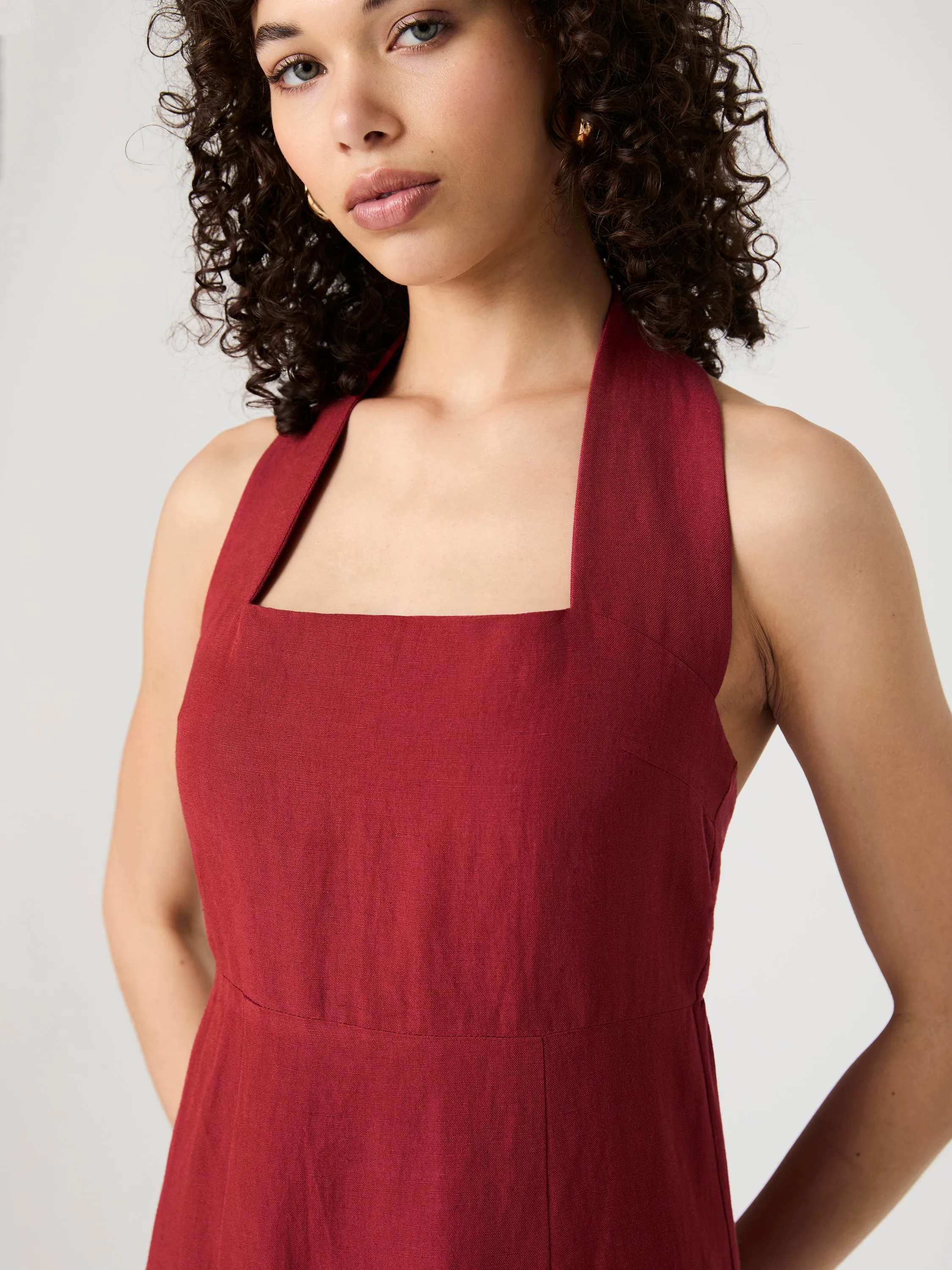 Birdie Linen Halter Dress sold by French Connection product image thumbnail 3