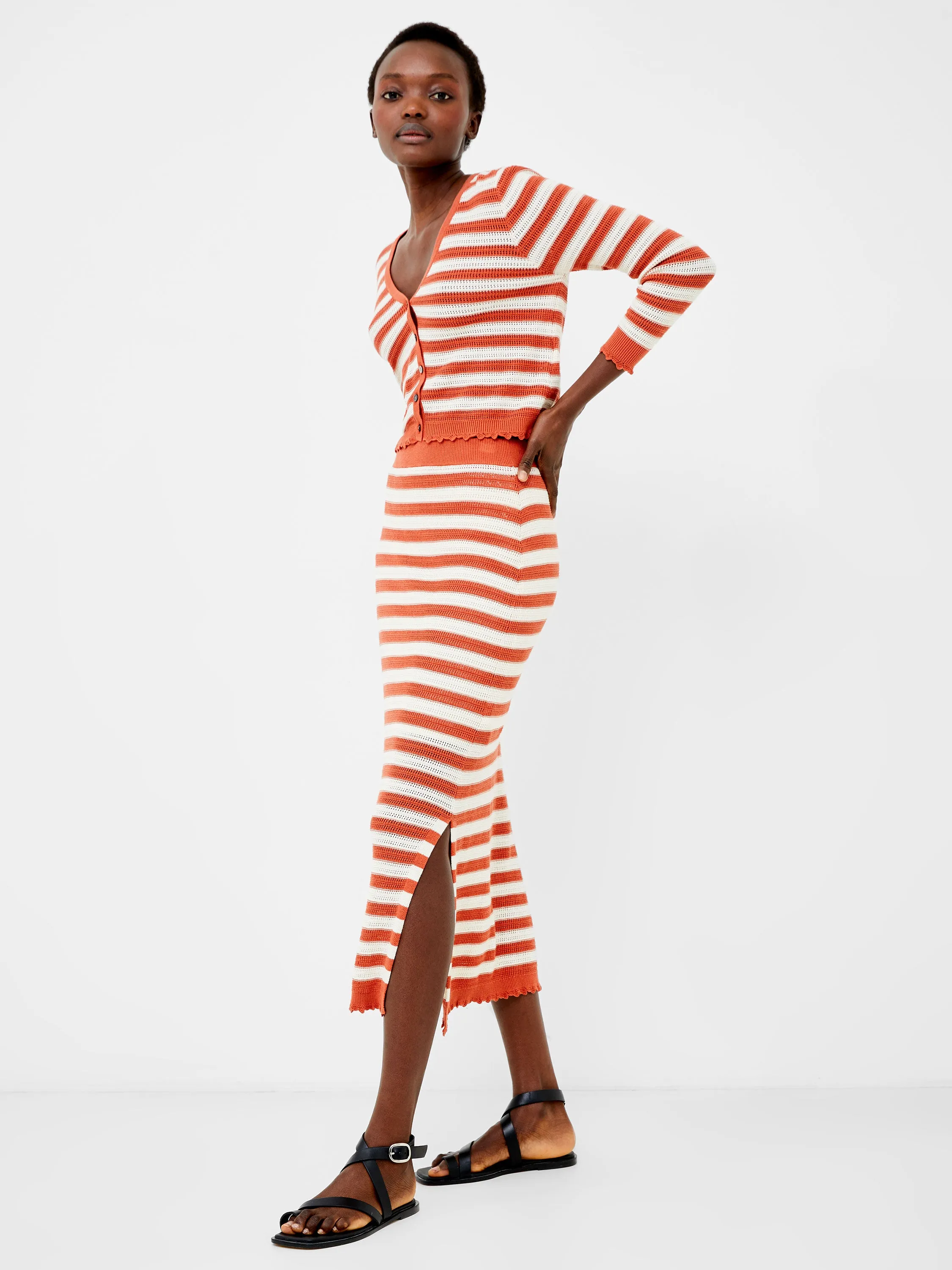 Nesta Stripe Midi Skirt sold by French Connection product image thumbnail 2