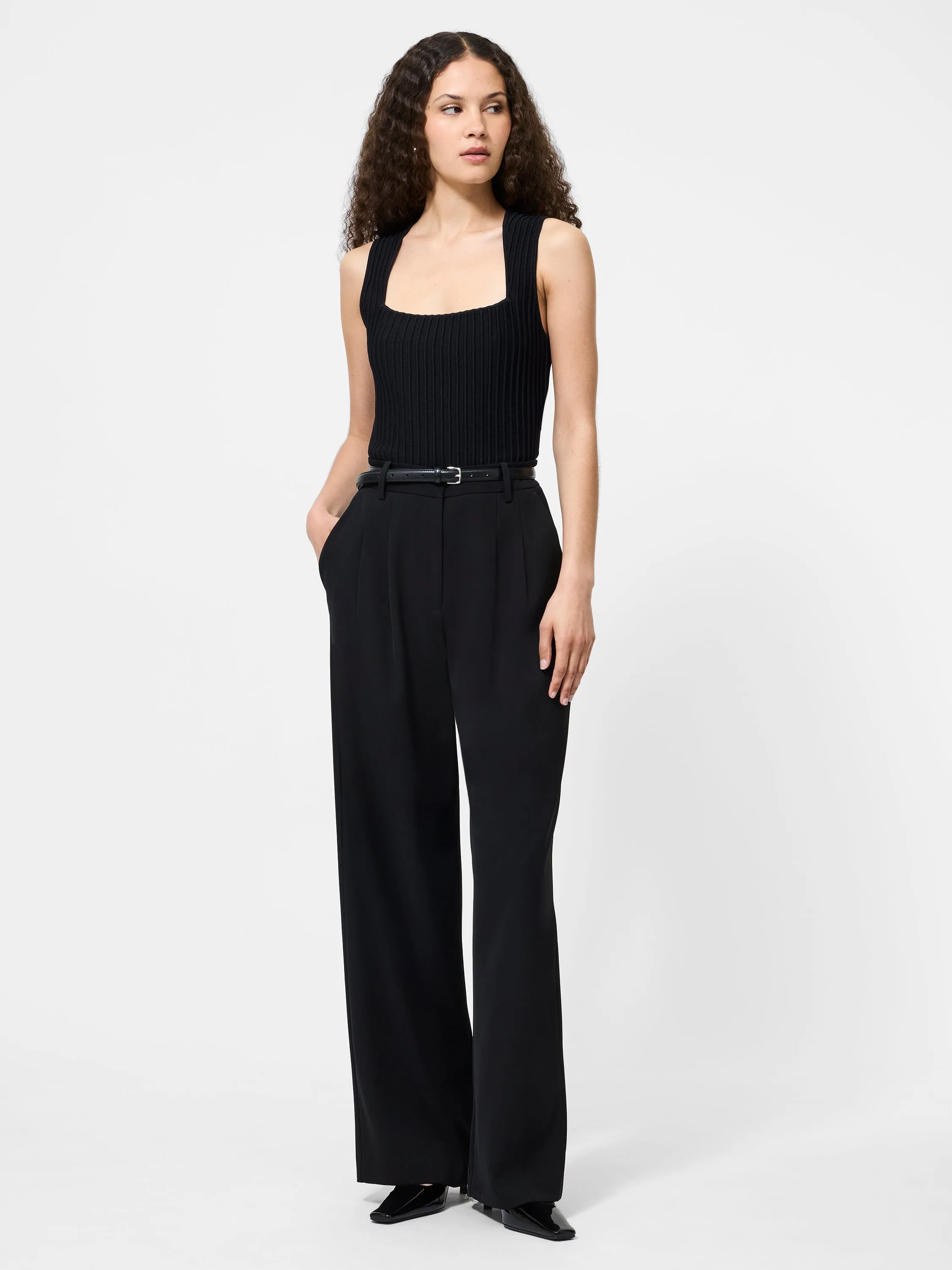 Ottoman Textured Square Neck Top sold by French Connection product image thumbnail 2