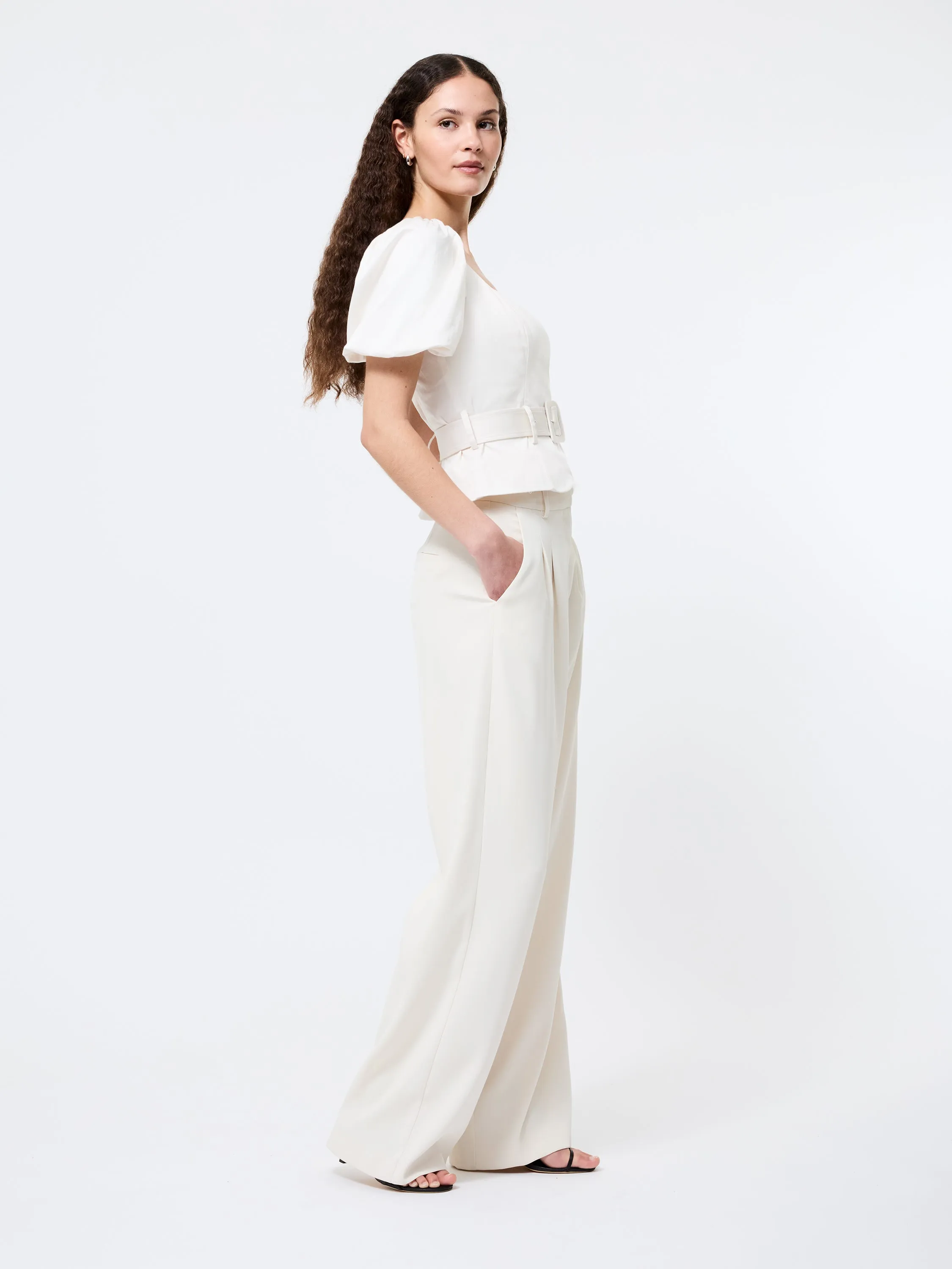 Sateen Puff Sleeve Top sold by French Connection product image thumbnail 3