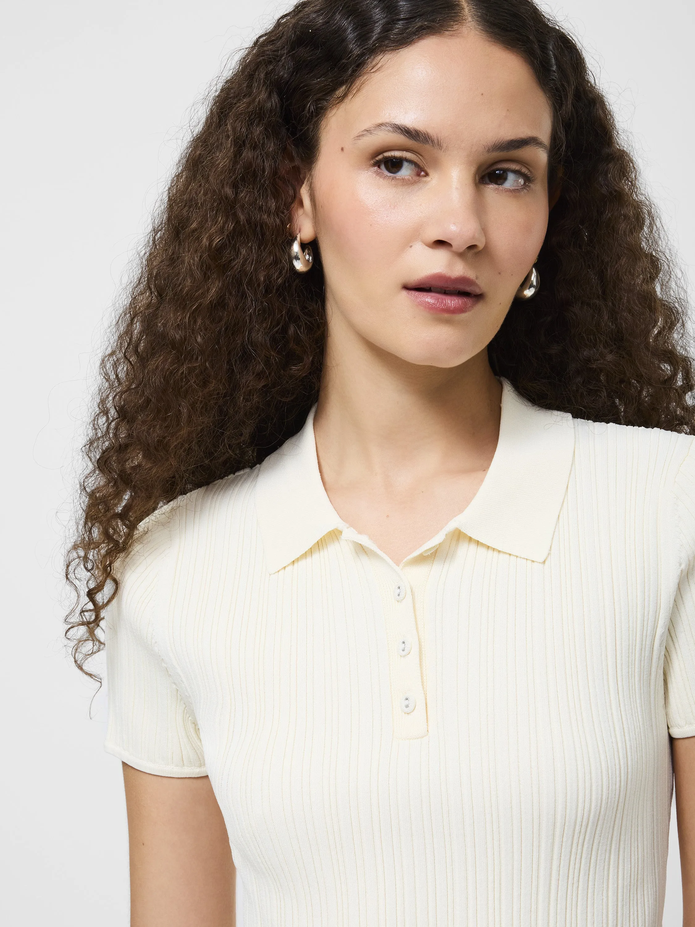 Crinkle Knit Slim Polo sold by French Connection product image thumbnail 2