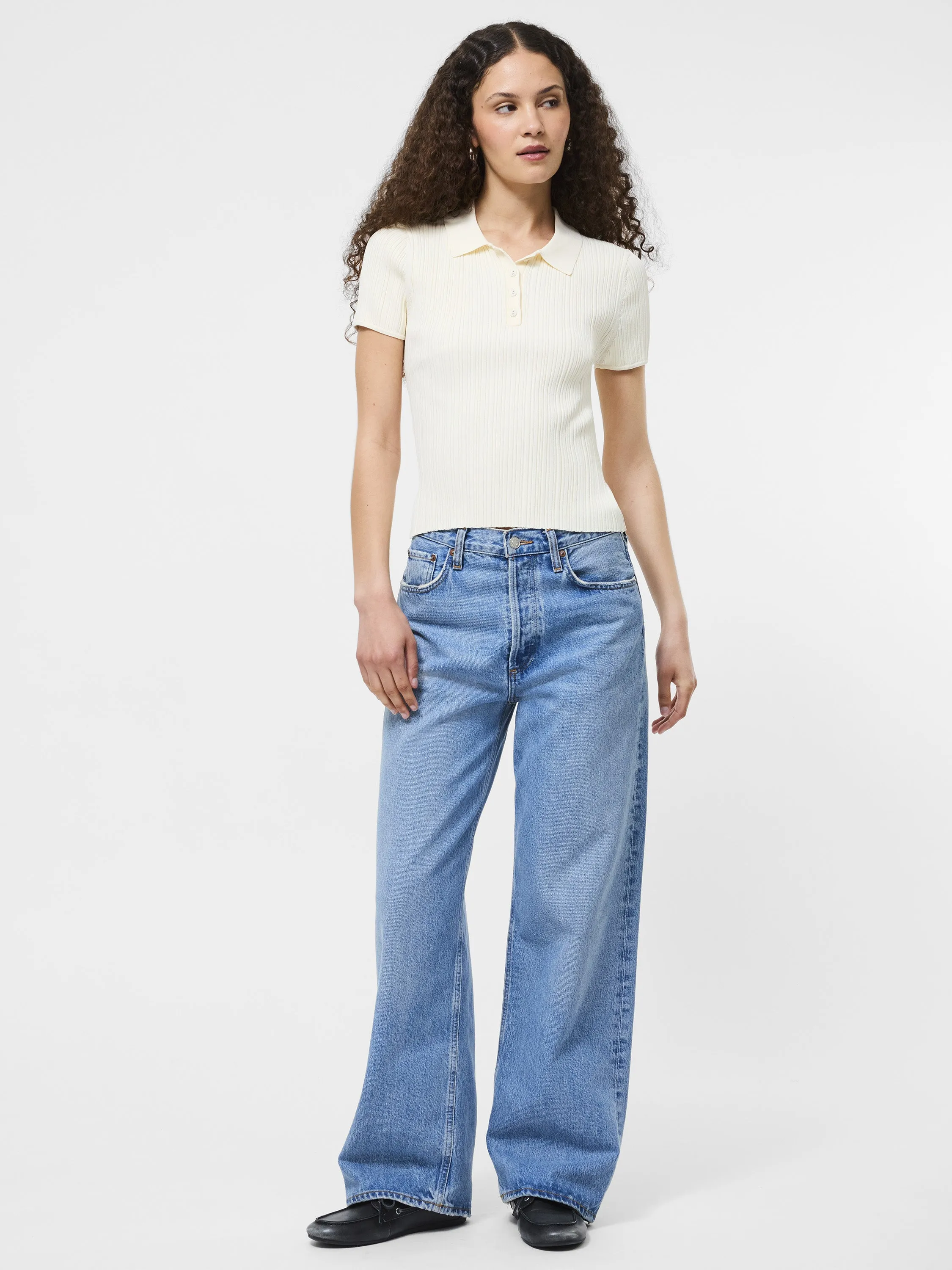 Crinkle Knit Slim Polo sold by French Connection product image thumbnail 3