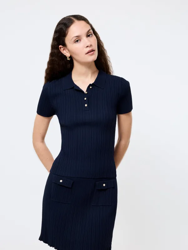Crinkle Knit Slim Polo sold by French Connection