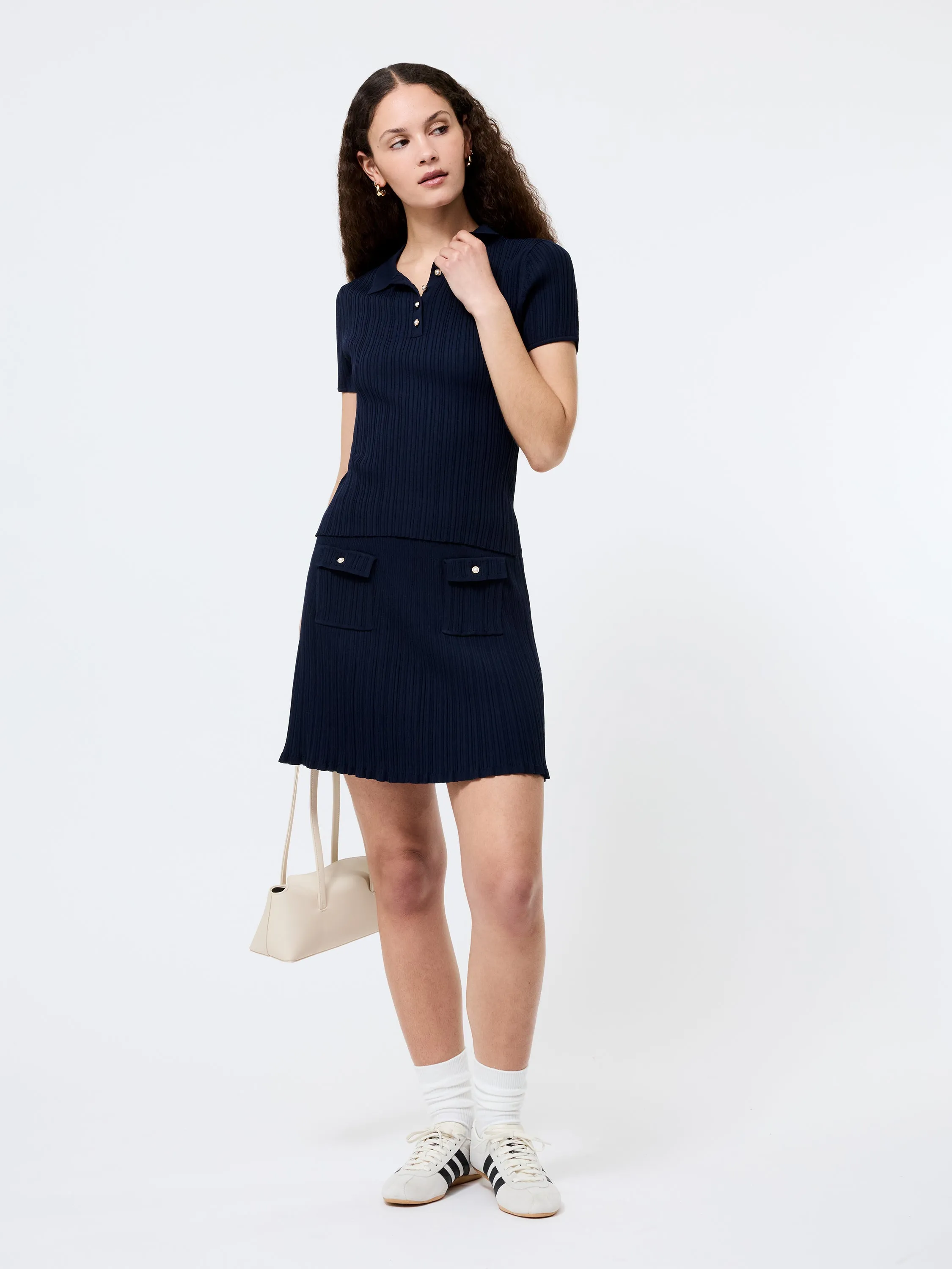 Crinkle Knit Slim Polo sold by French Connection product image thumbnail 5