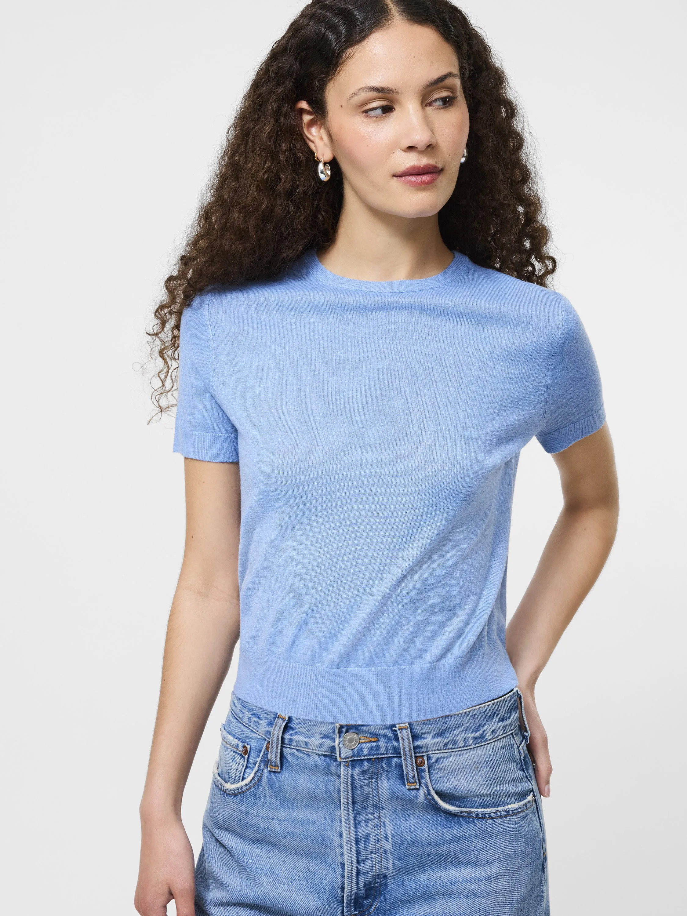 Nola Fine Knit Short Sleeve Sweater sold by French Connection