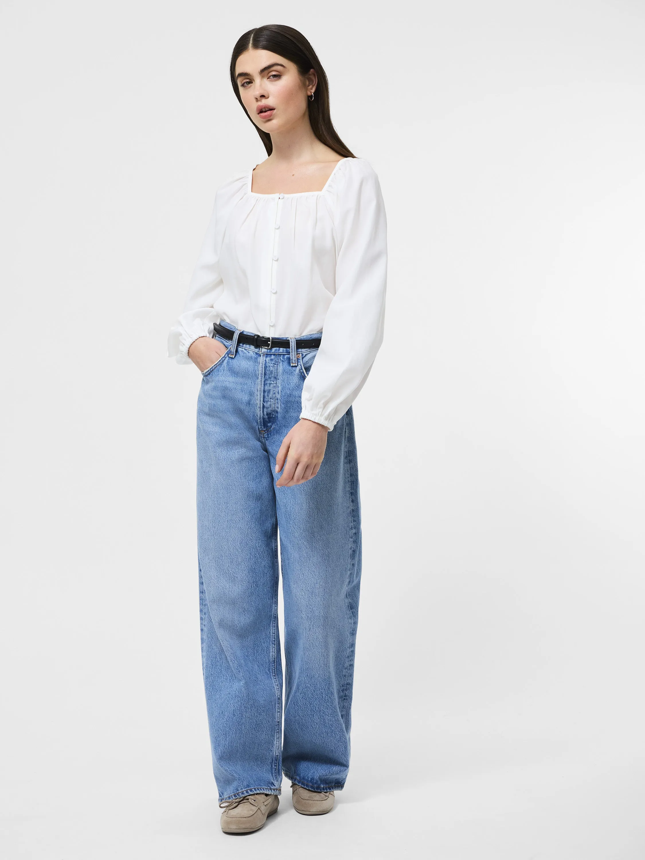 Tencel Balloon Sleeve Shirt sold by French Connection product image thumbnail 3