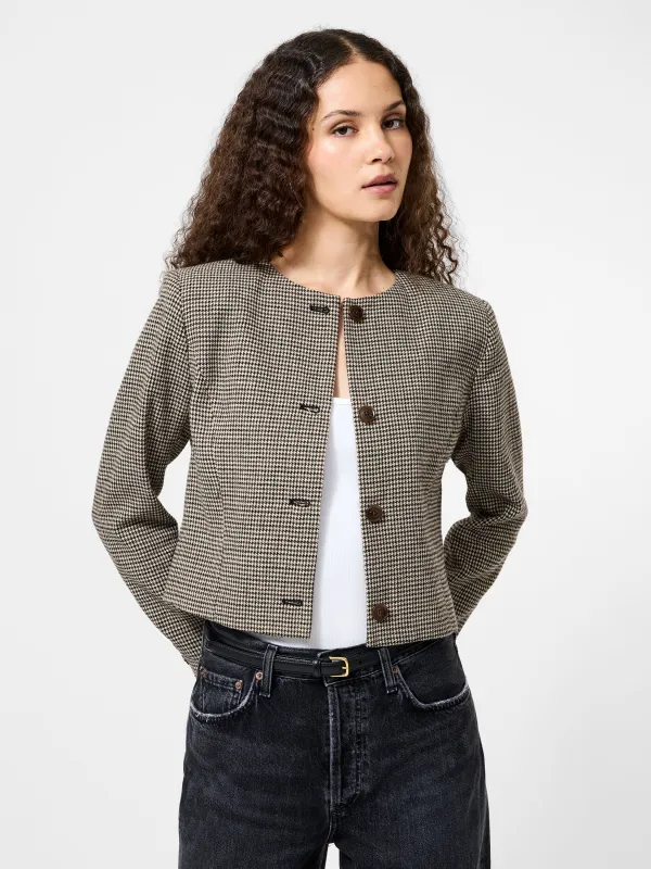 Houndstooth Wool Jacket sold by French Connection