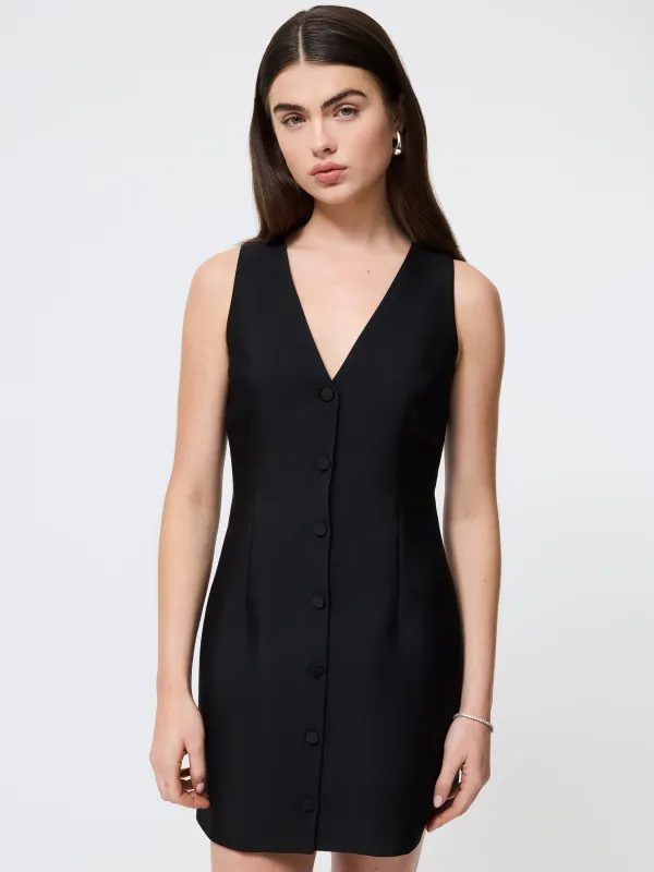 Taffeta V-Neck Mini Dress sold by French Connection