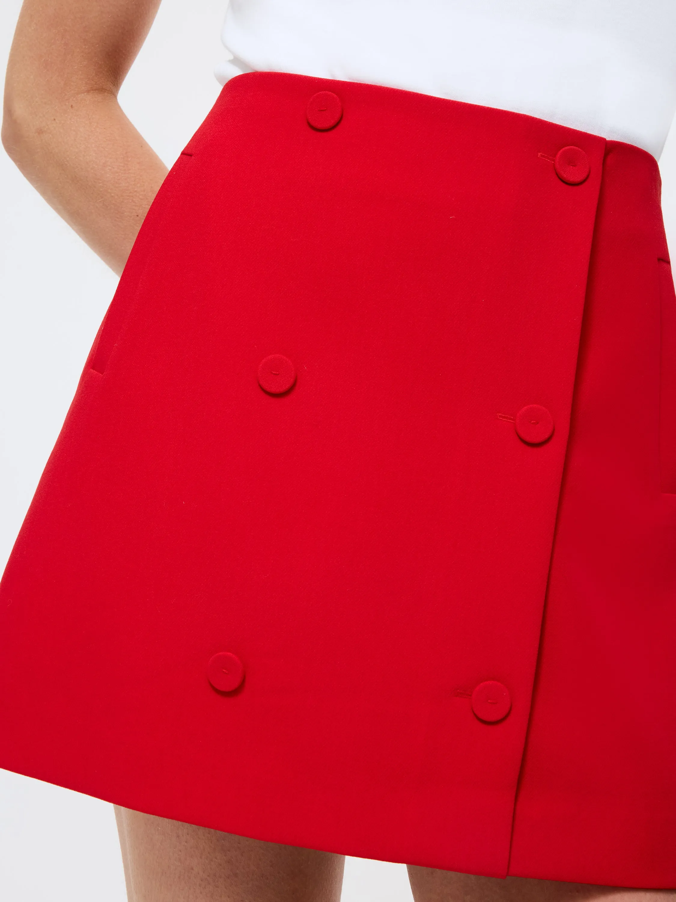 Azra Twill Double Breasted Mini Skirt sold by French Connection product image thumbnail 4
