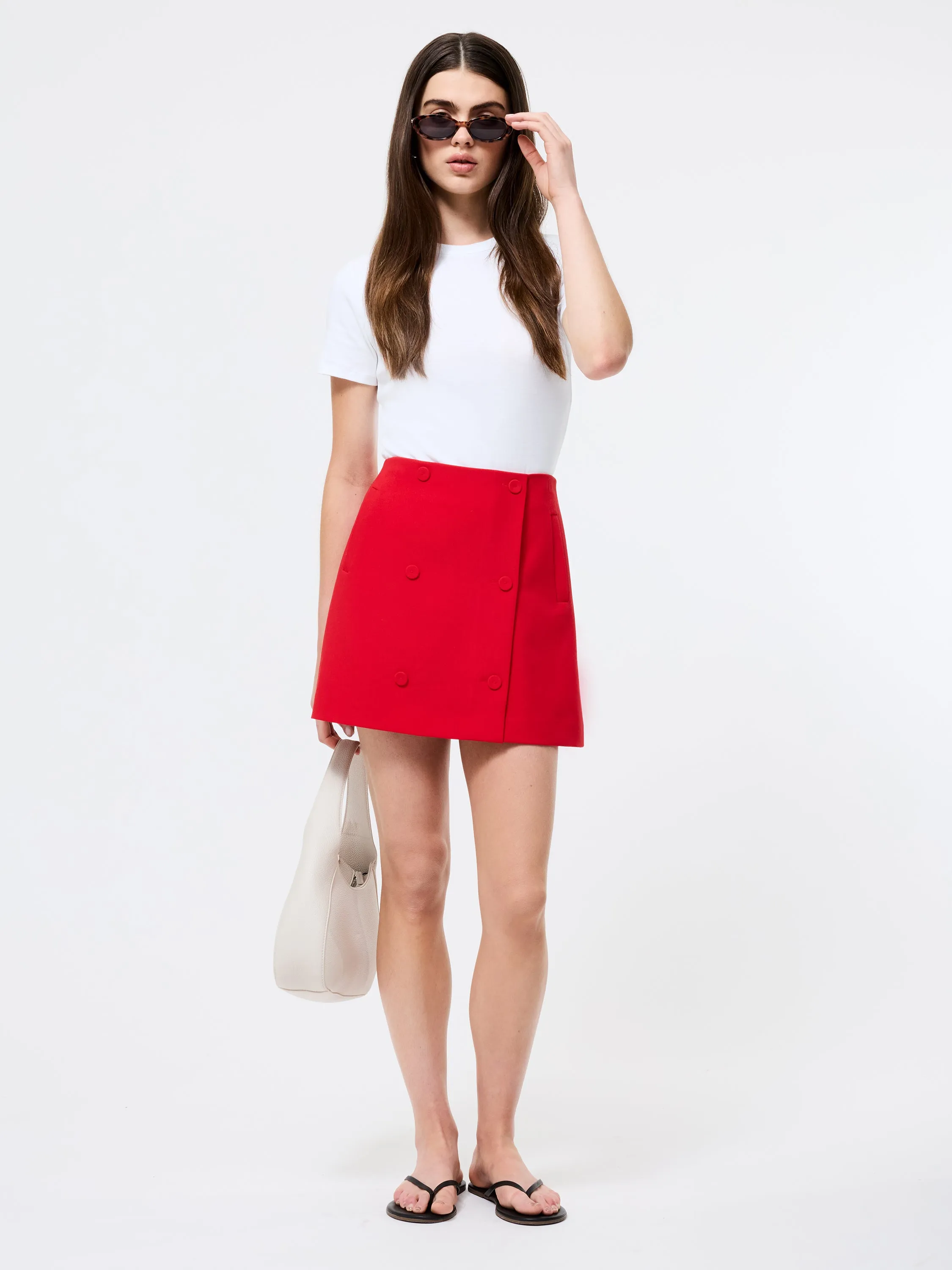 Azra Twill Double Breasted Mini Skirt sold by French Connection product image thumbnail 3