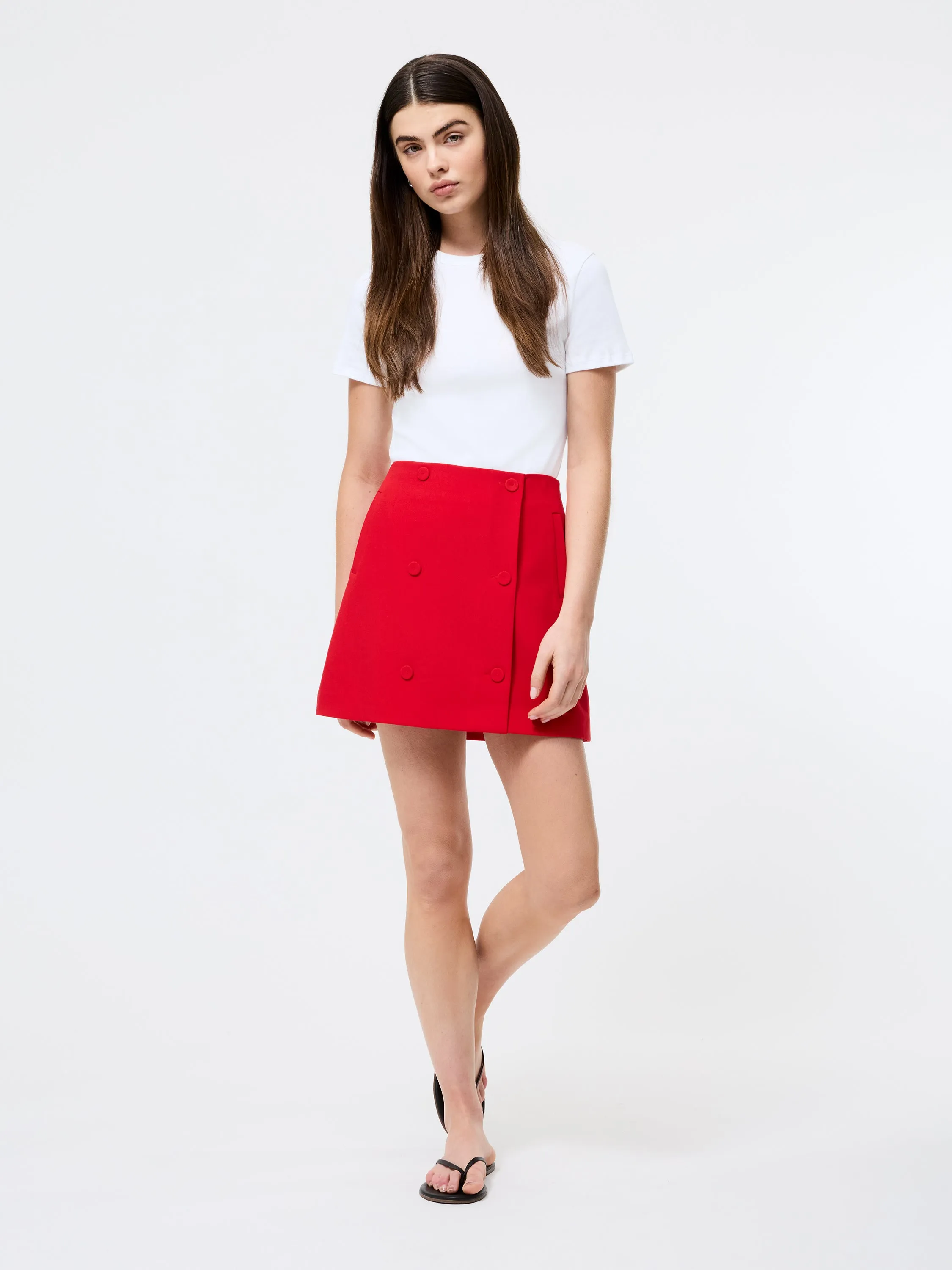 Azra Twill Double Breasted Mini Skirt sold by French Connection product image thumbnail 5