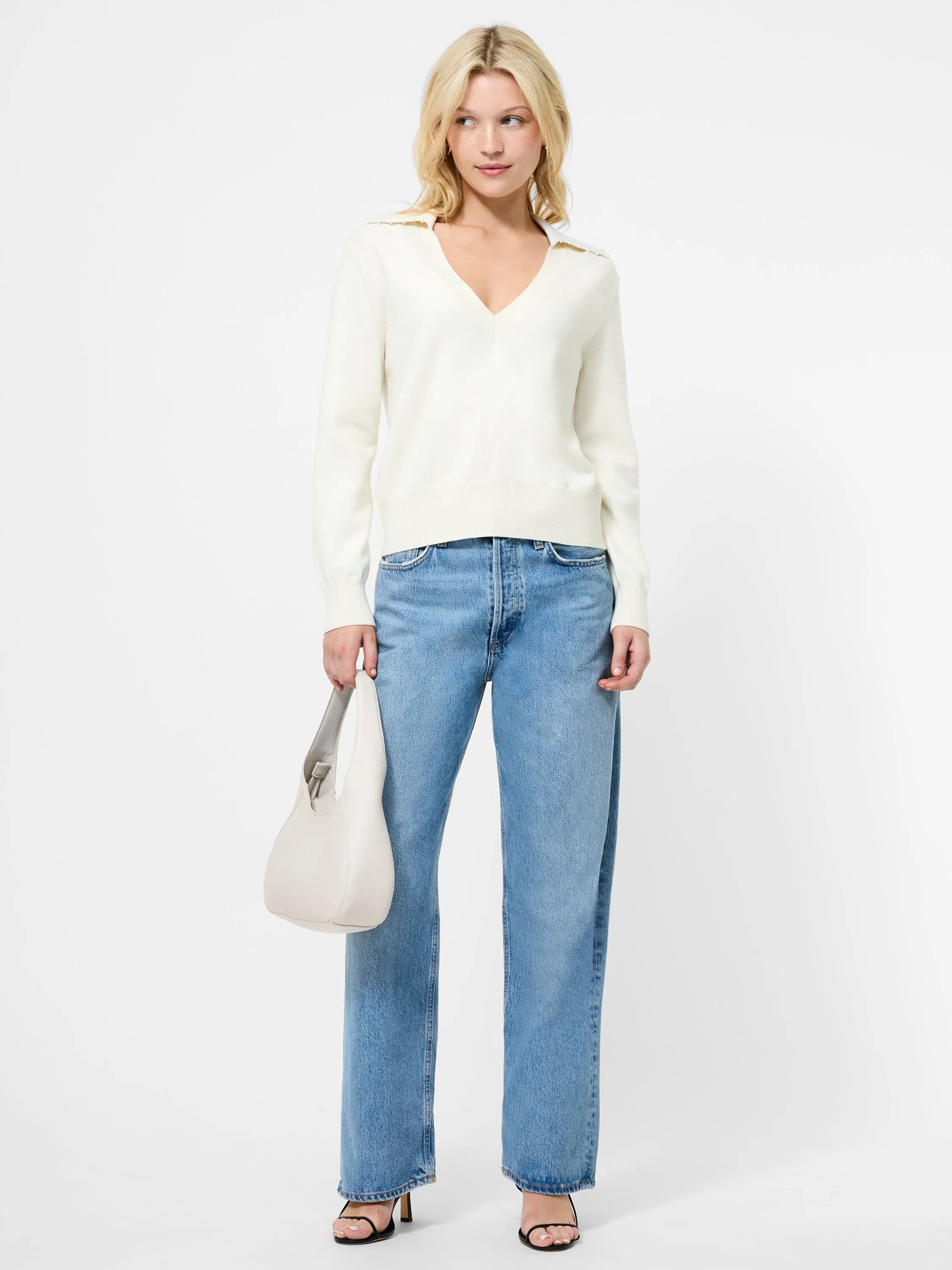 Sloane Pearl Collared Sweater sold by French Connection