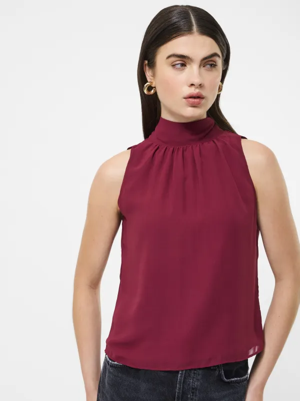 Marina Chiffon Sleeveless Bow Top sold by French Connection