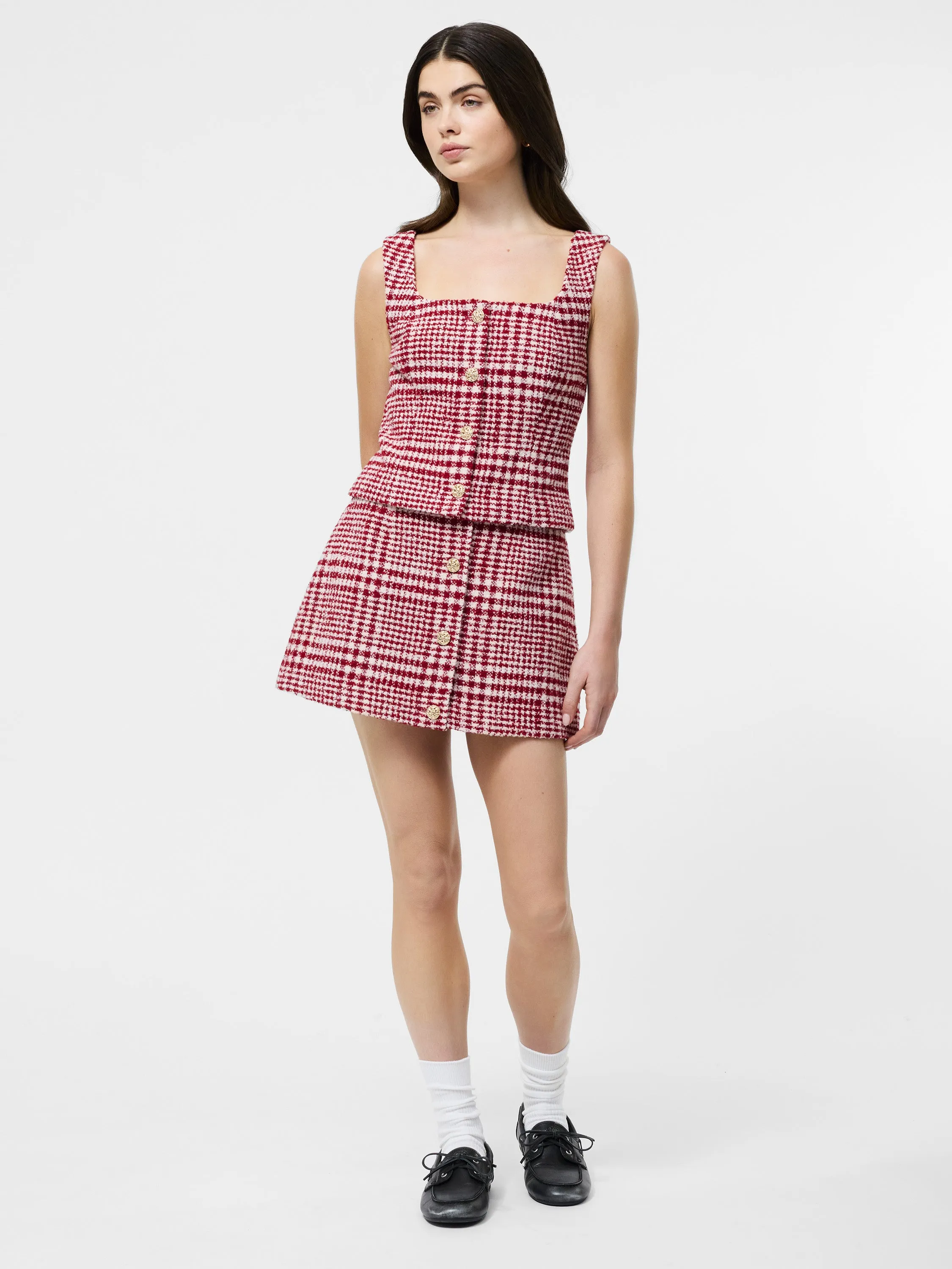 Brushed Houndstooth Sleeveless Top sold by French Connection product image thumbnail 2