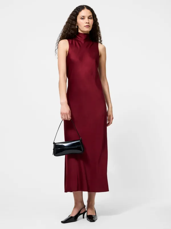 Ennis Satin Sleeveless Bow Midi Dress sold by French Connection