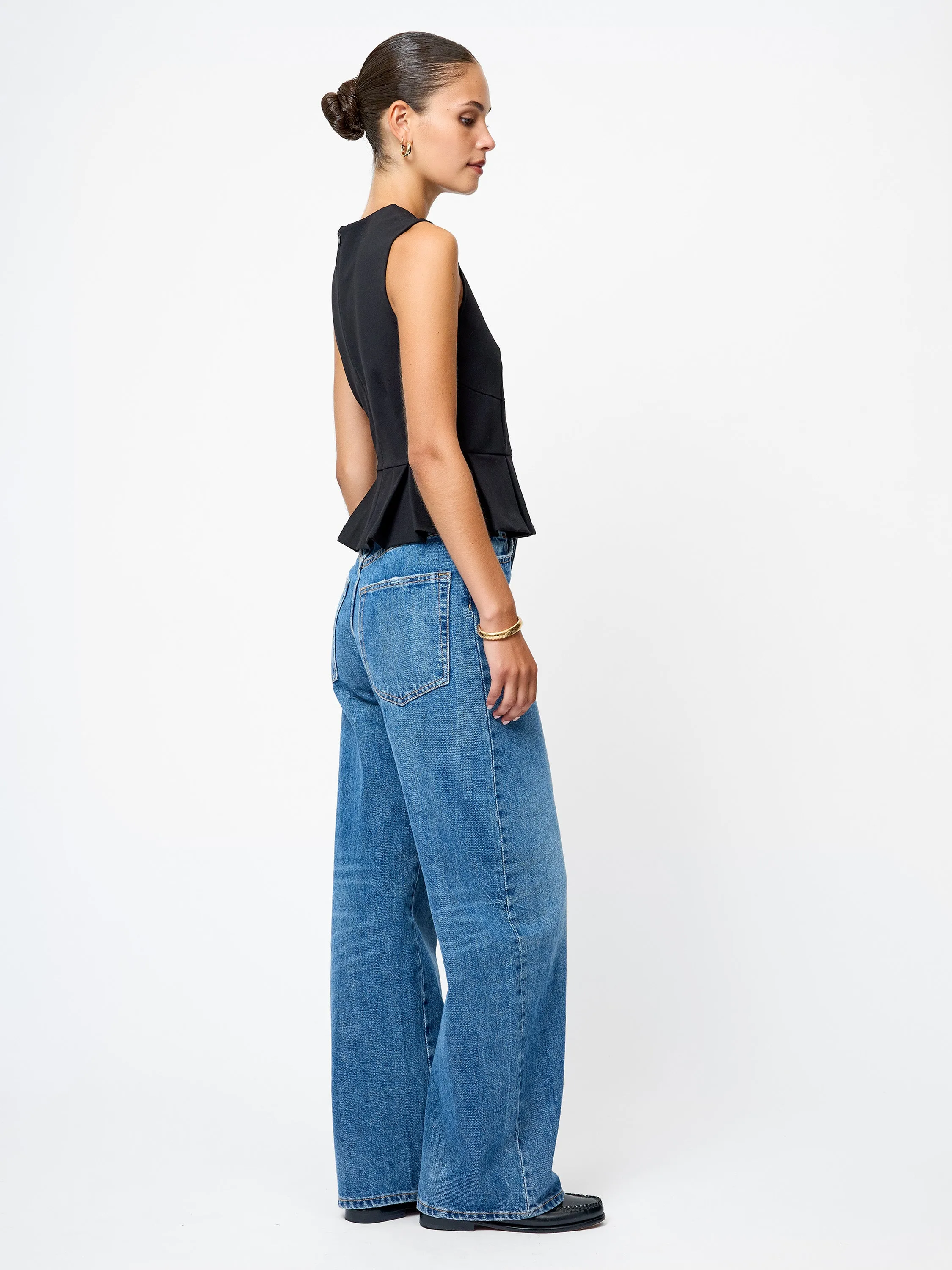 Cleo Ponte Sleeveless Peplum Top sold by French Connection product image thumbnail 3