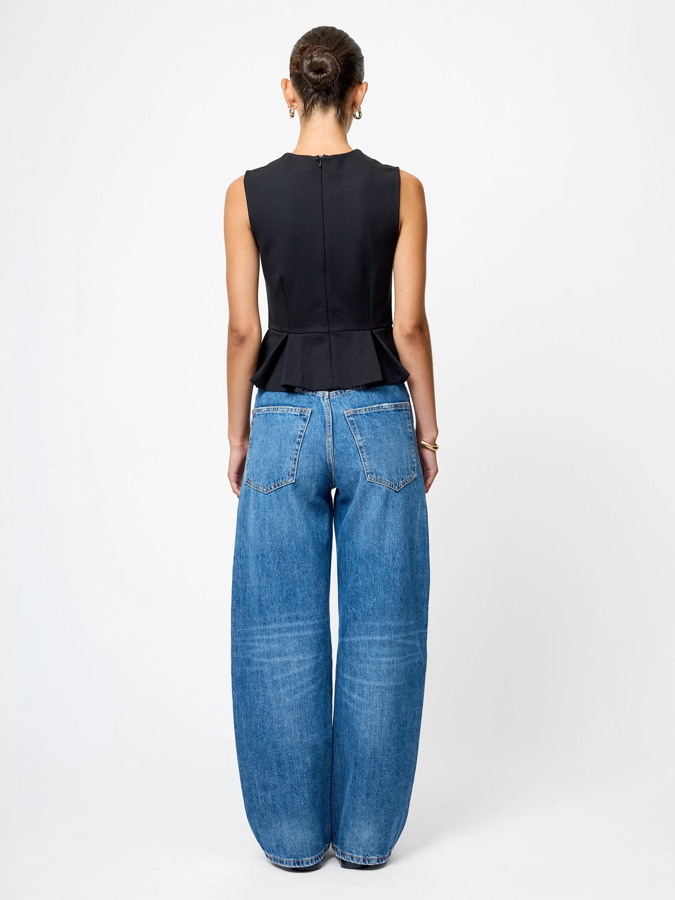 Cleo Ponte Sleeveless Peplum Top sold by French Connection product image thumbnail 4