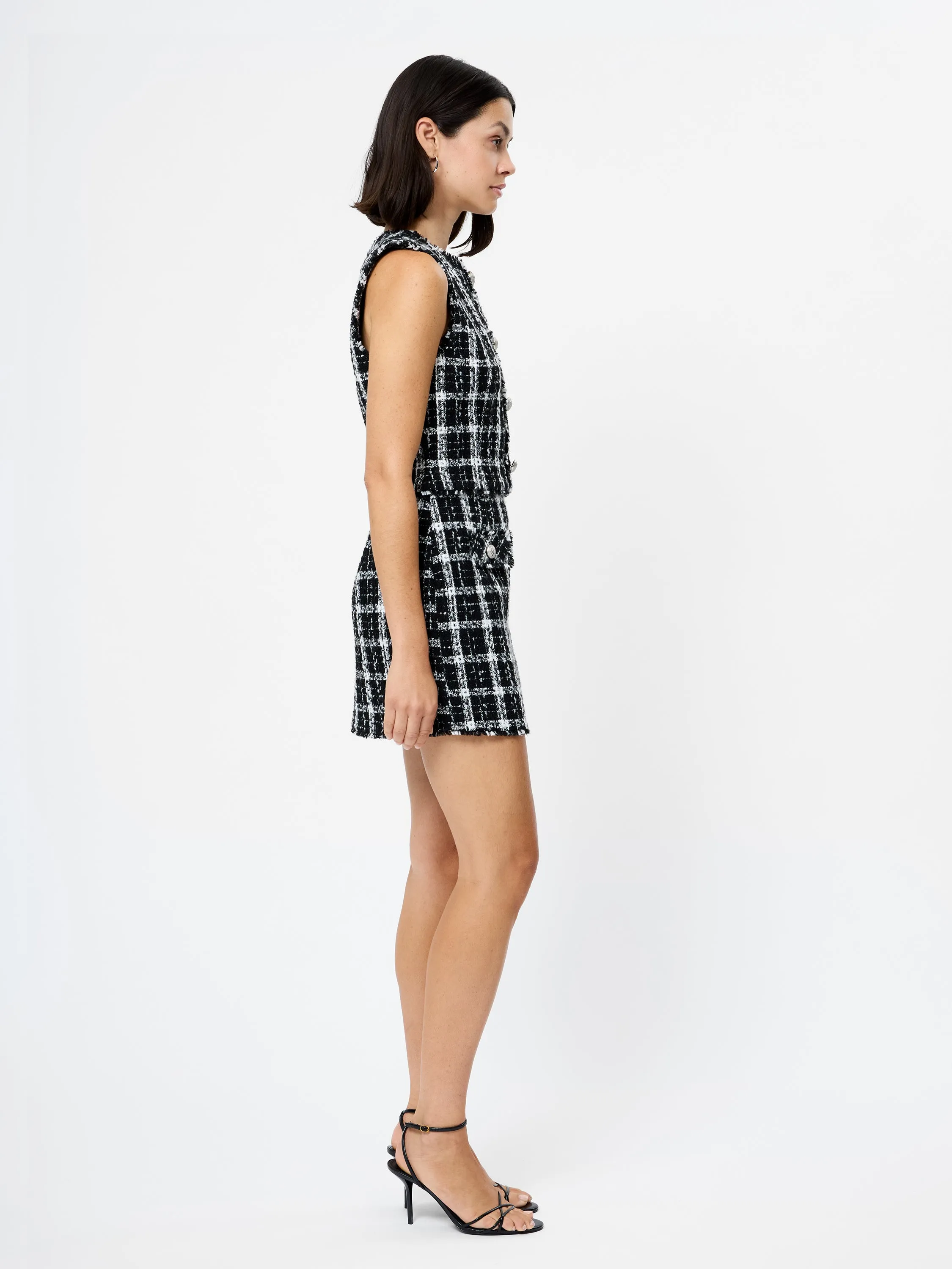 Windowpane Tweed Mini Skirt sold by French Connection product image thumbnail 3