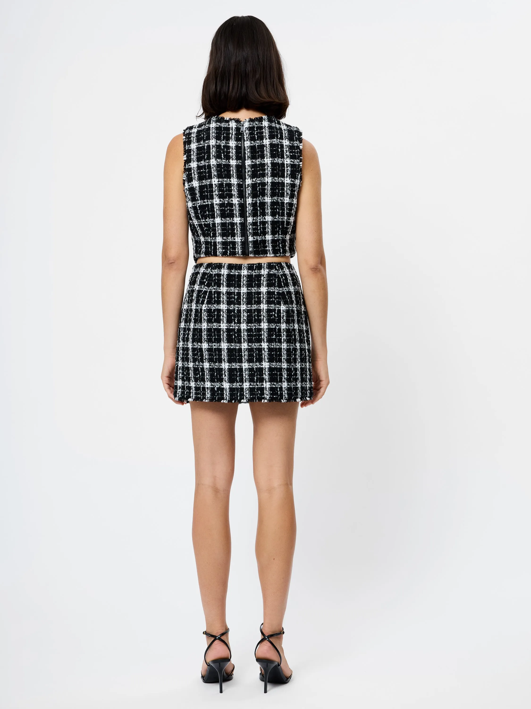 Windowpane Tweed Mini Skirt sold by French Connection product image thumbnail 4