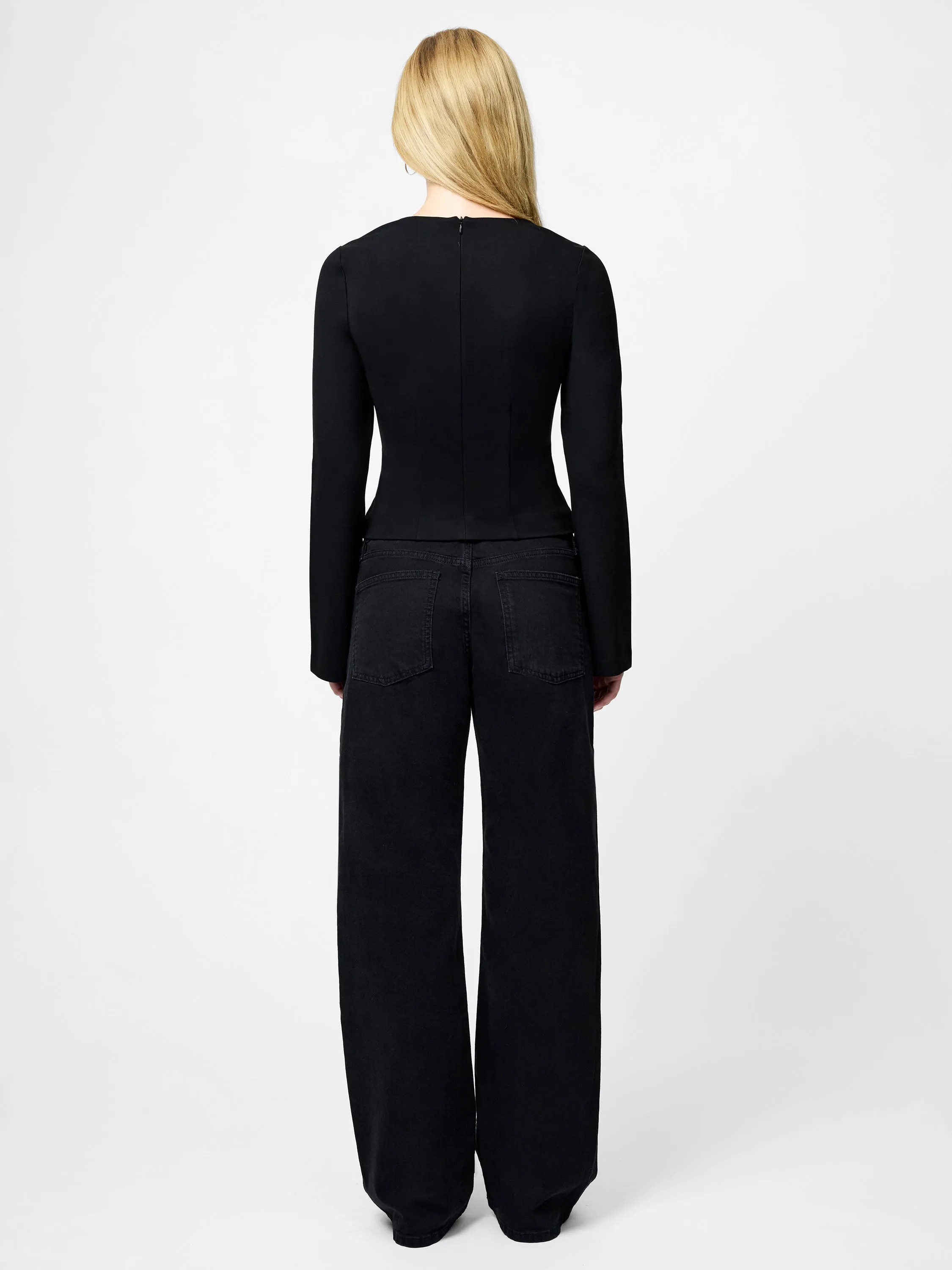 Cleo Ponte Long Sleeve Fitted Top sold by French Connection product image thumbnail 5