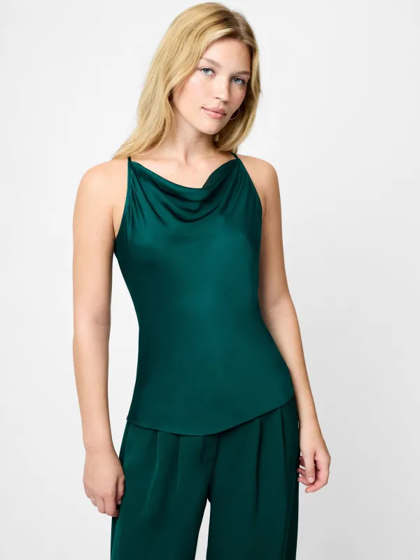 Ennis Satin Cowl Neck Top sold by French Connection