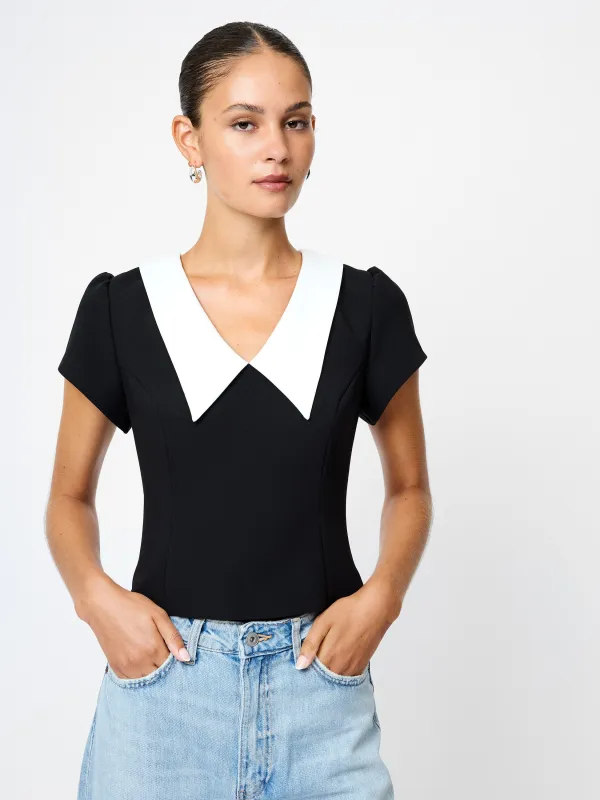 Azra Oversized Collar Top sold by French Connection