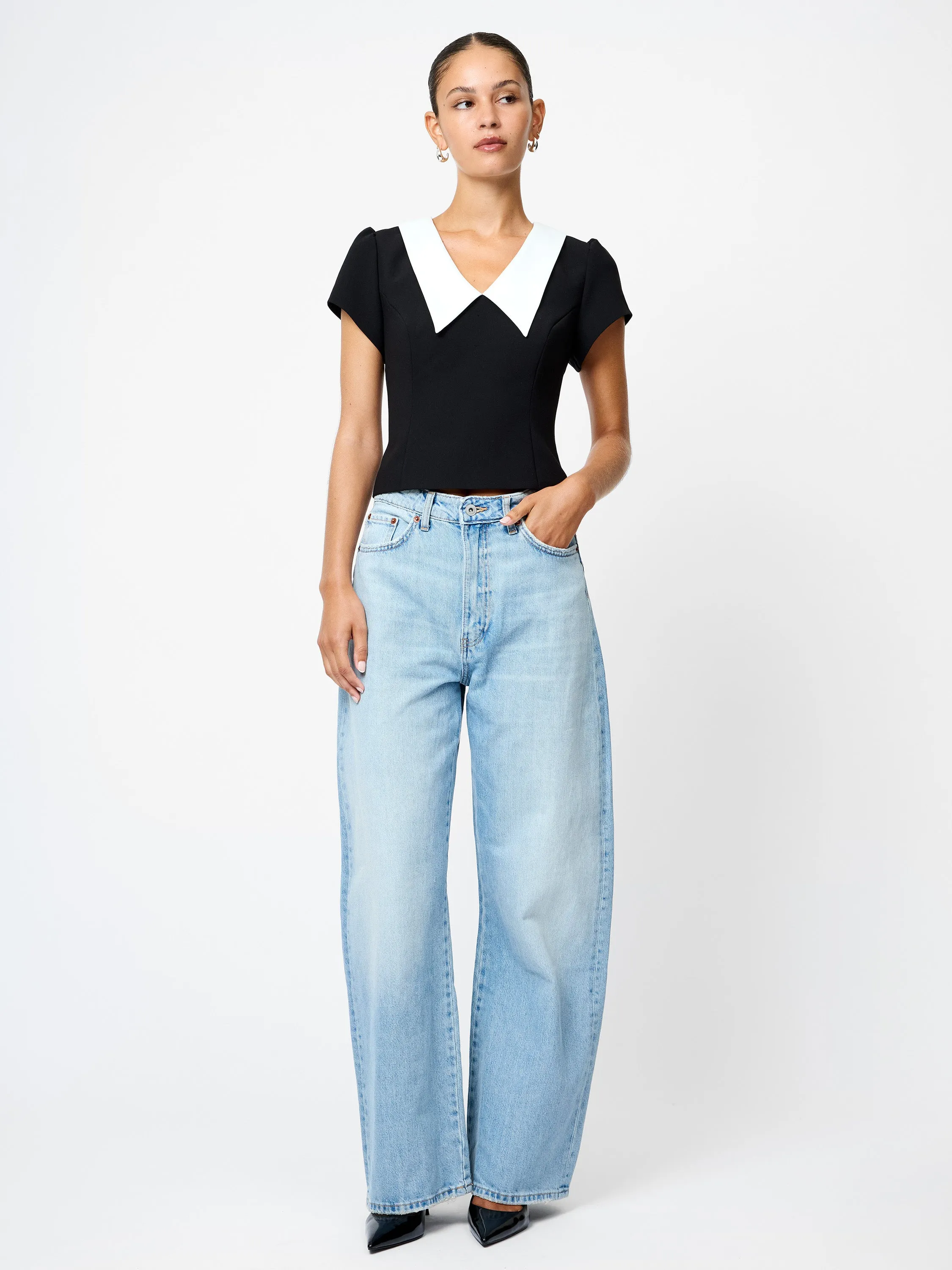 Azra Oversized Collar Top sold by French Connection product image thumbnail 2