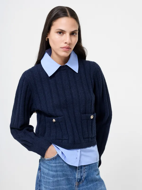 Ellie Knit Collared Sweater made by French Connection