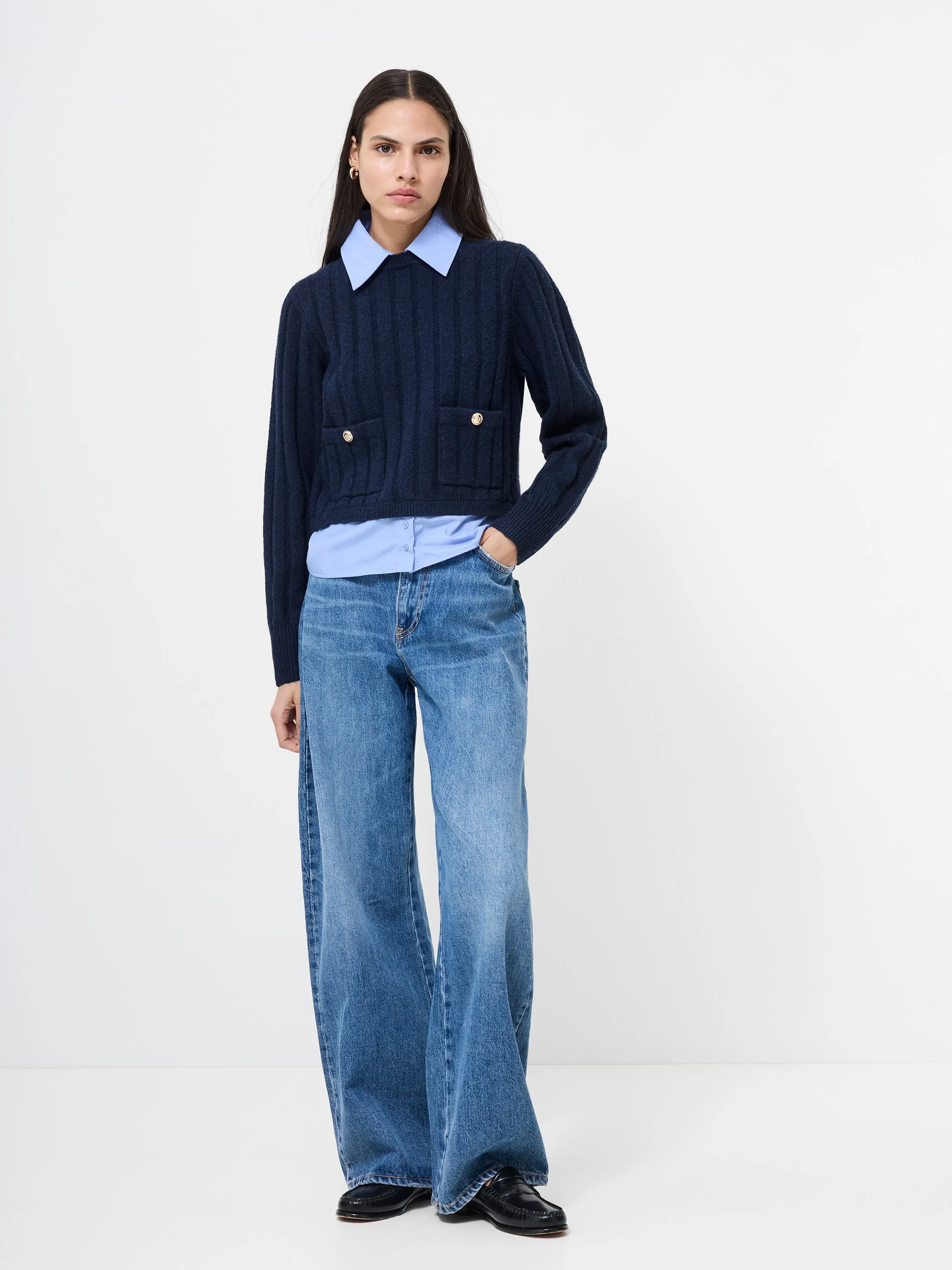 Ellie Knit Collared Sweater sold by French Connection product image thumbnail 2