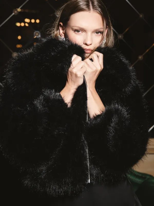 Rena Faux Fur Jacket sold by French Connection