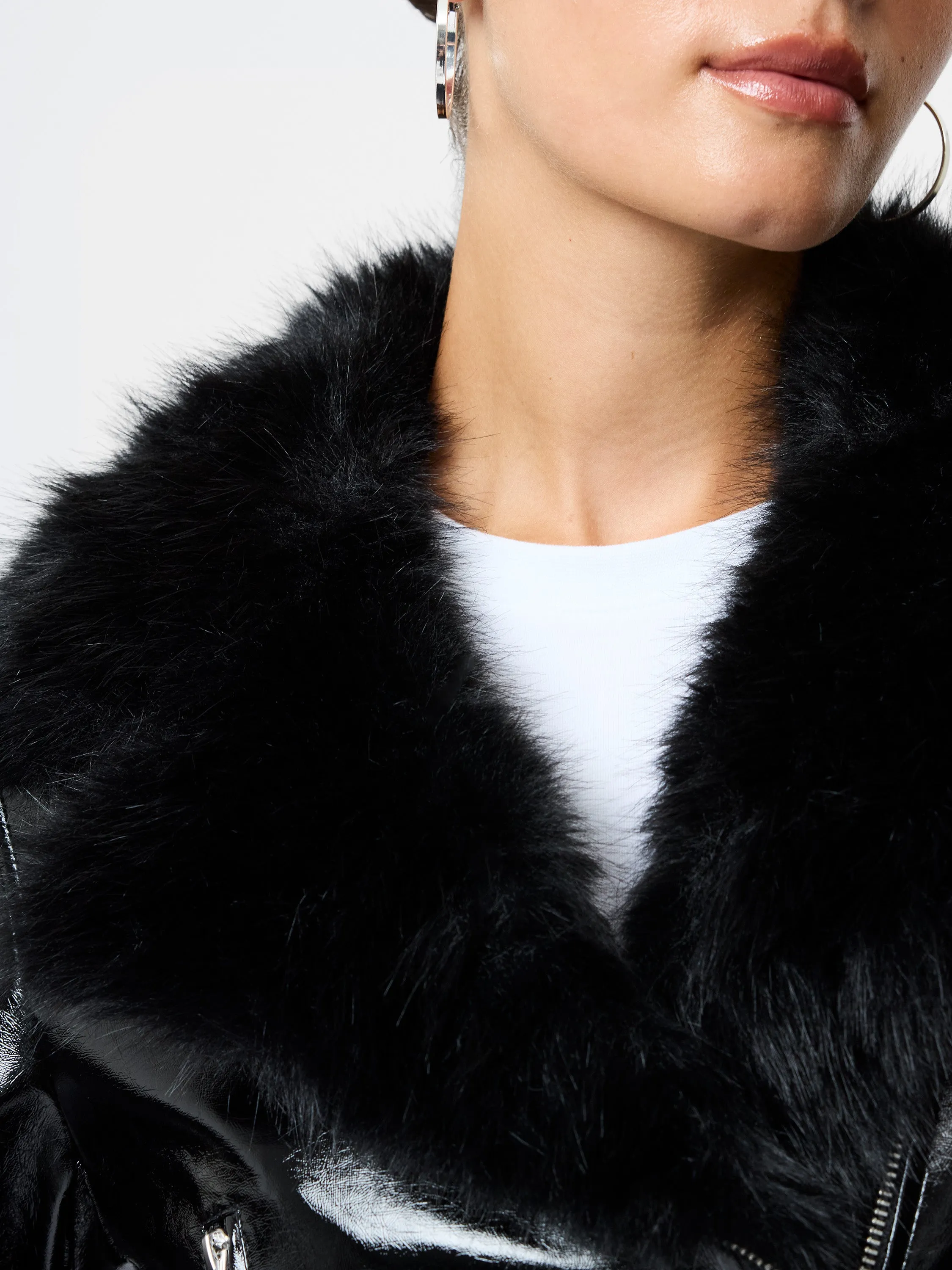 Camryn Crinkled Moto Jacket sold by French Connection product image thumbnail 3