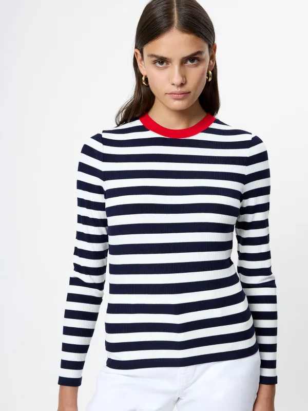 Esmae Rib Knit Crewneck Top sold by French Connection