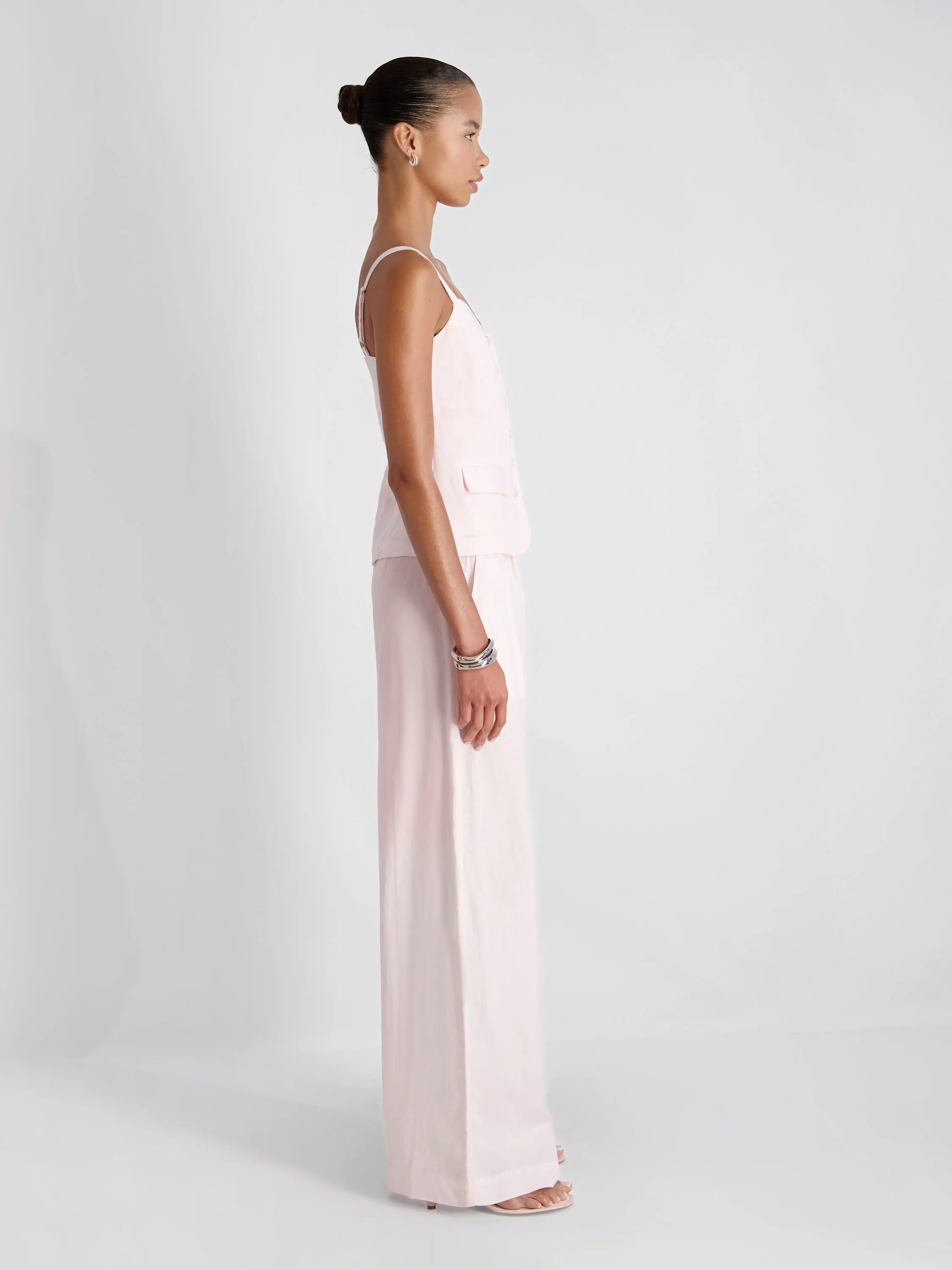 COOPER LINEN WIDE LEG PANTS sold by French Connection product image thumbnail 4