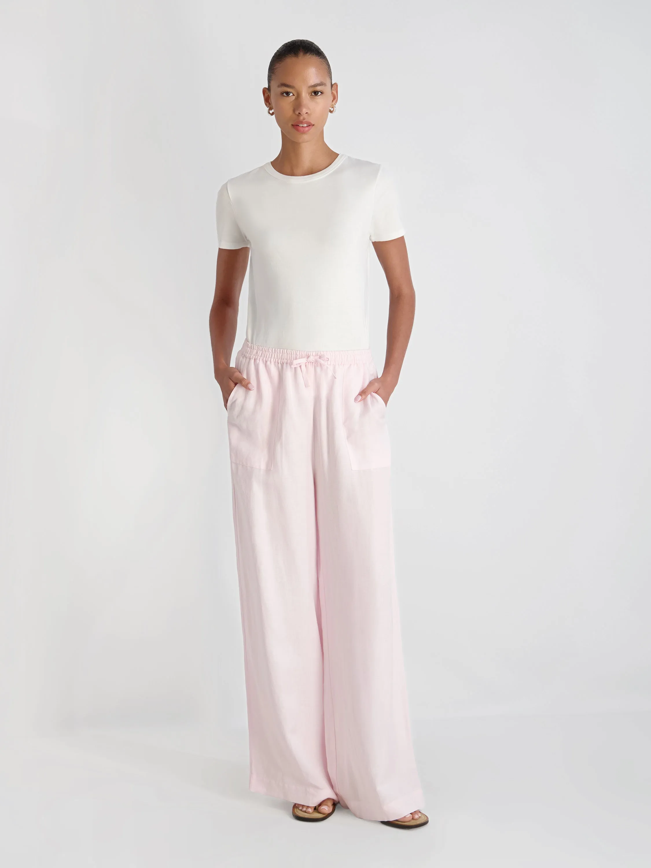 COOPER LINEN WIDE LEG PANTS sold by French Connection product image thumbnail 5