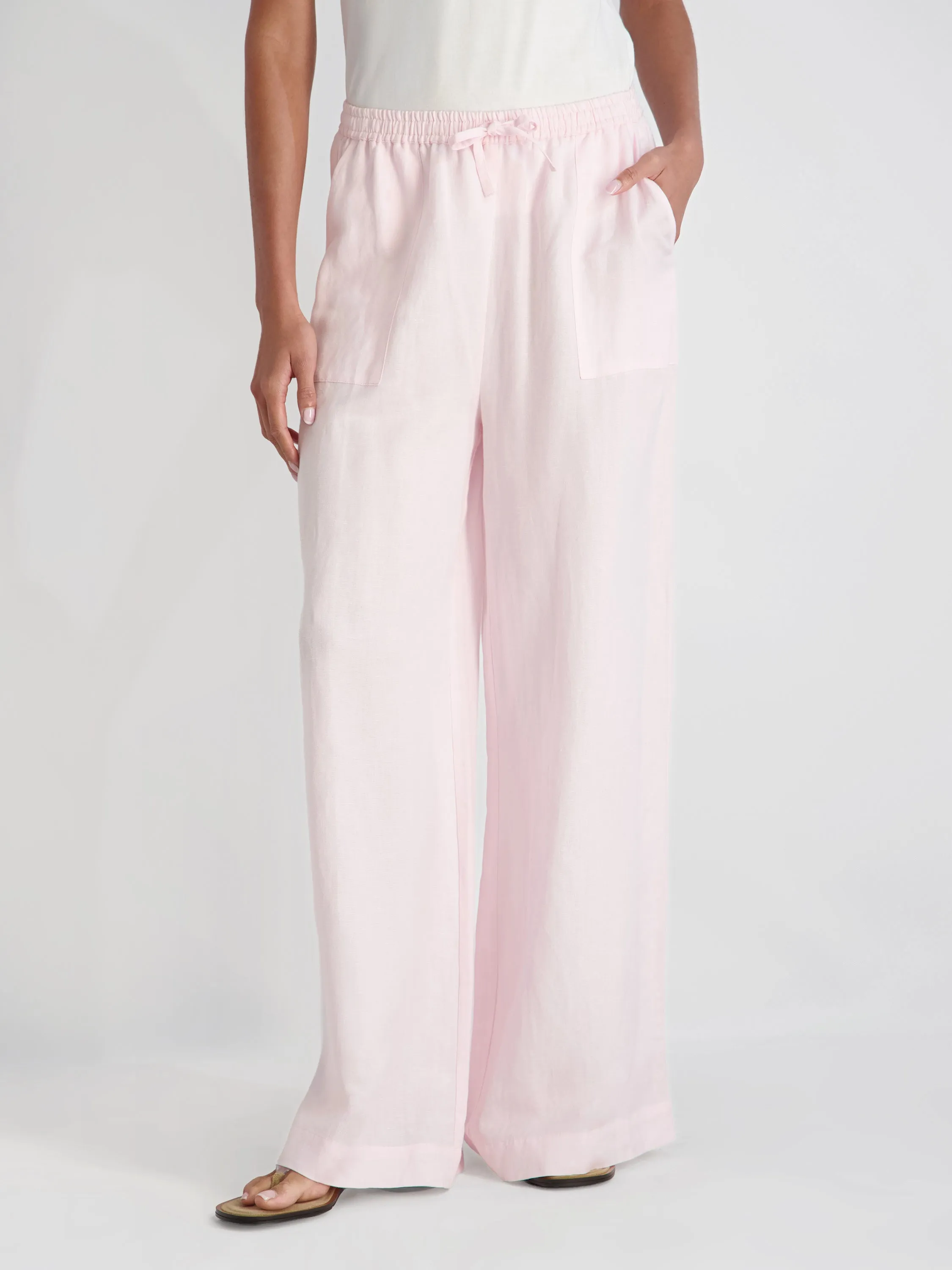 COOPER LINEN WIDE LEG PANTS sold by French Connection product image thumbnail 2